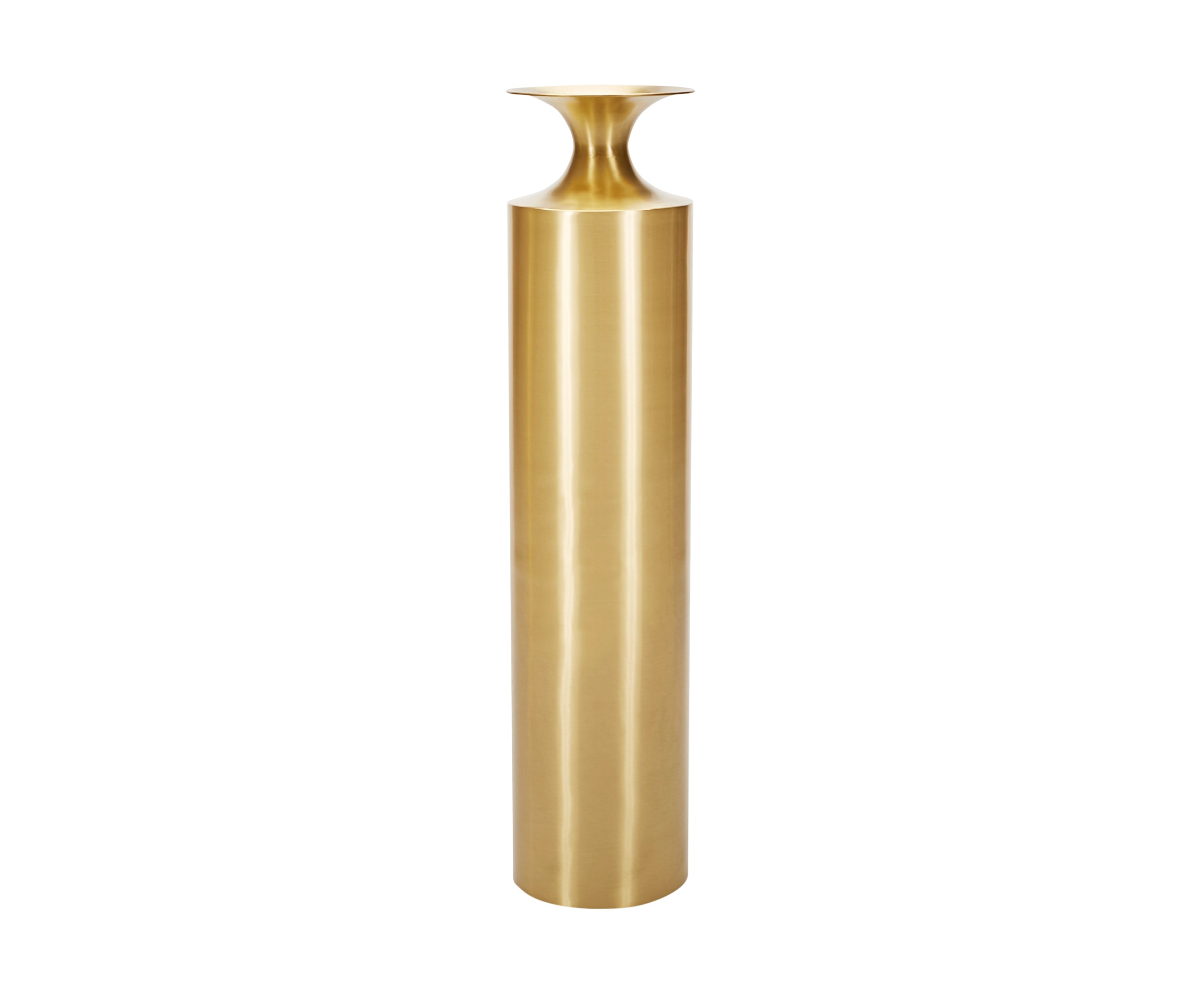 Beat brass vase