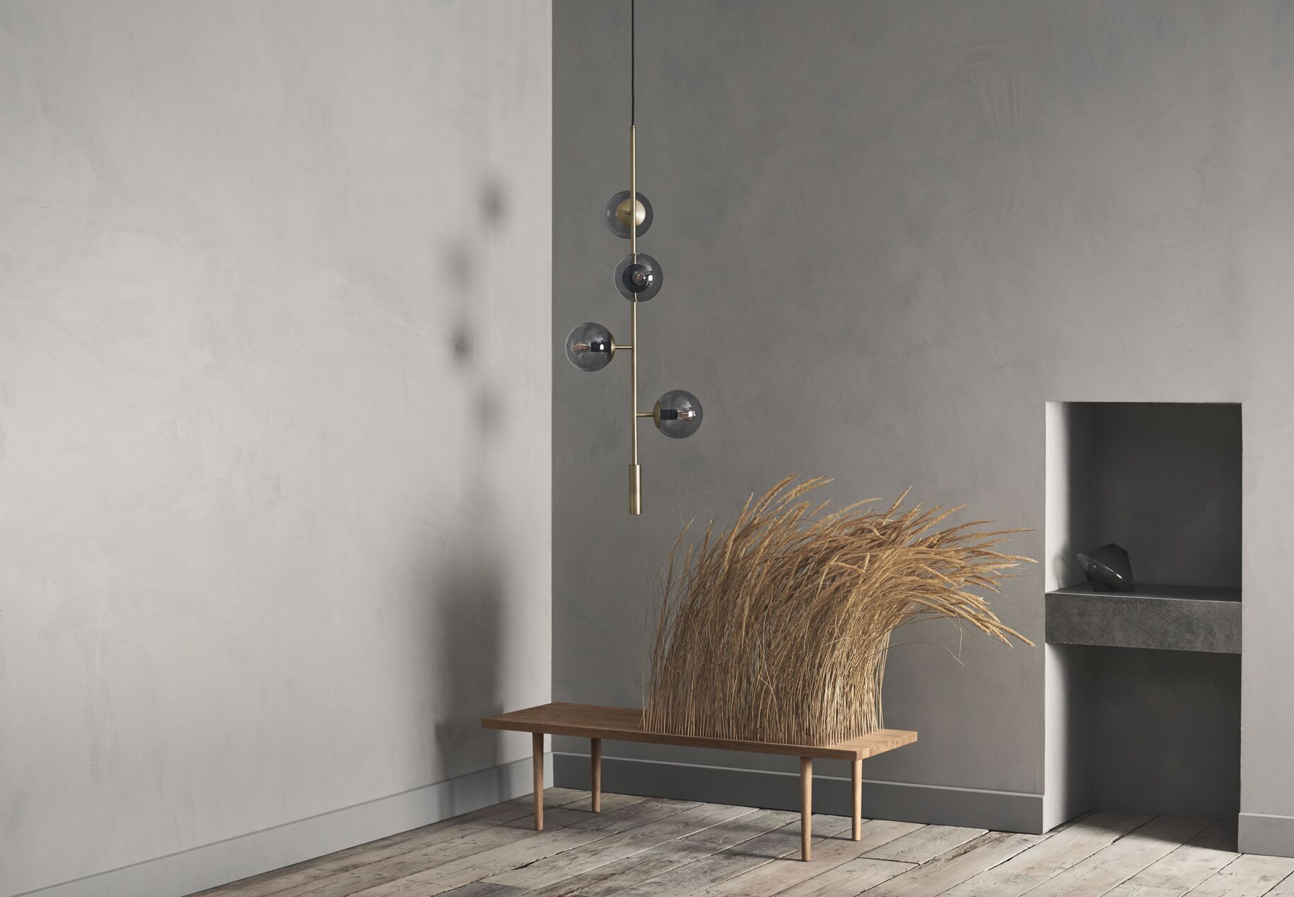 Hanglamp ORB LOUNGE antiek messing