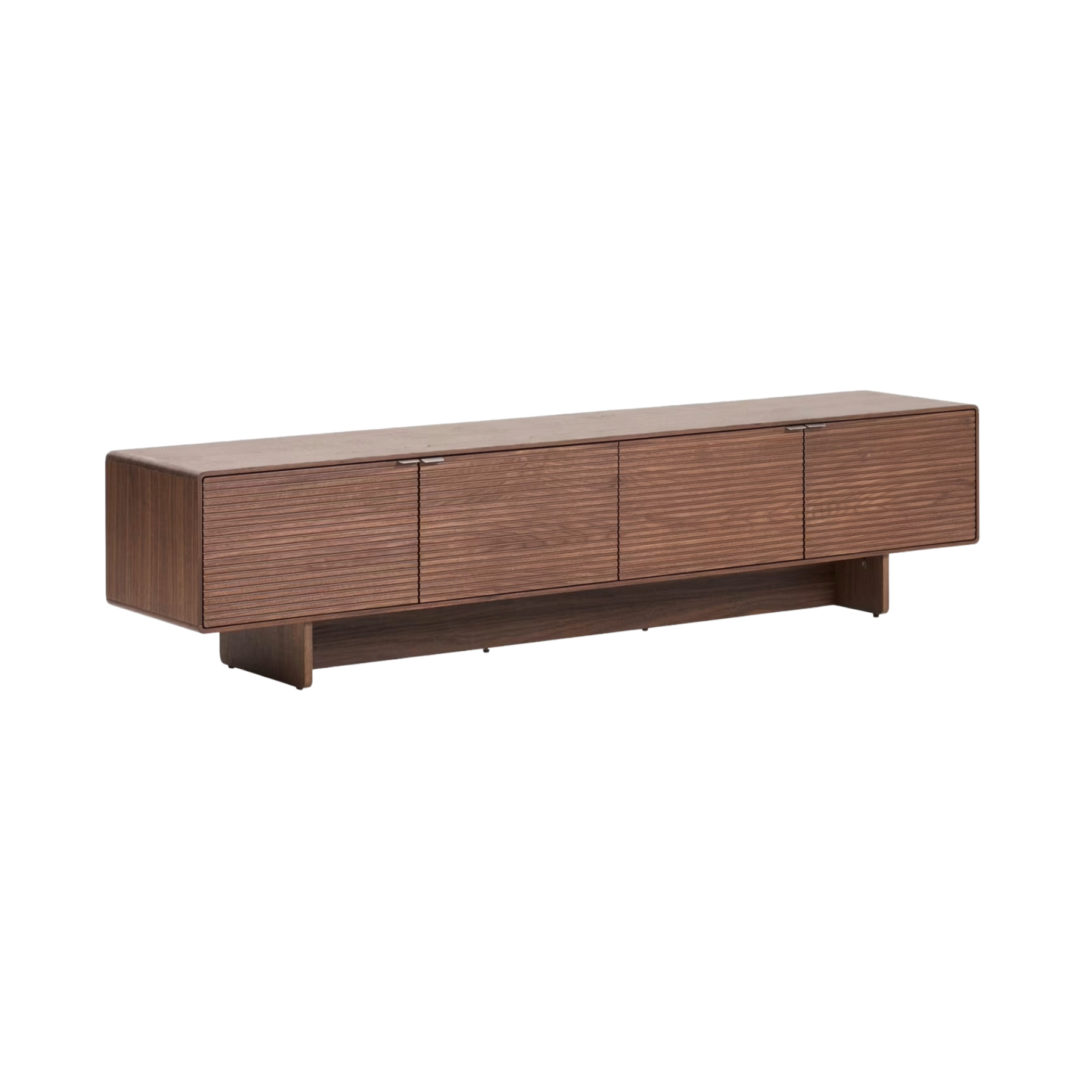 NORLEN dark brown walnut veneer TV cabinet