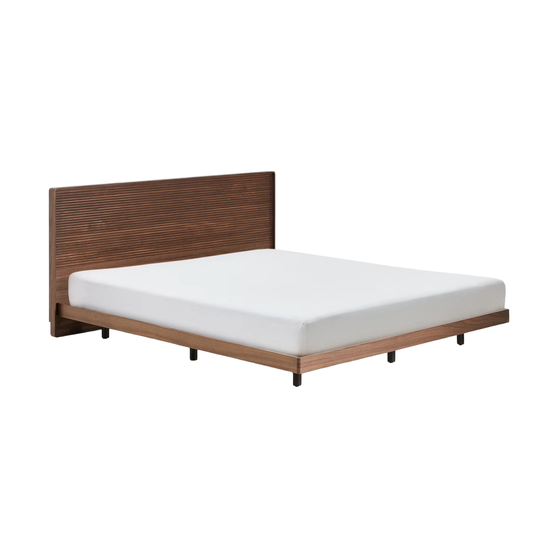 NORLEN bed dark brown walnut veneer
