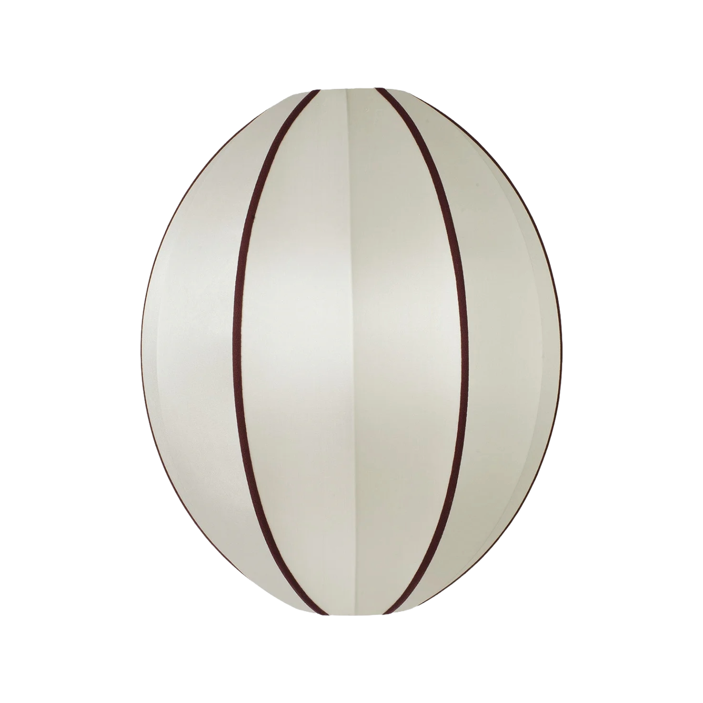 Ovaler Lampenschirm gebrochenes Weiß mit Bordeaux