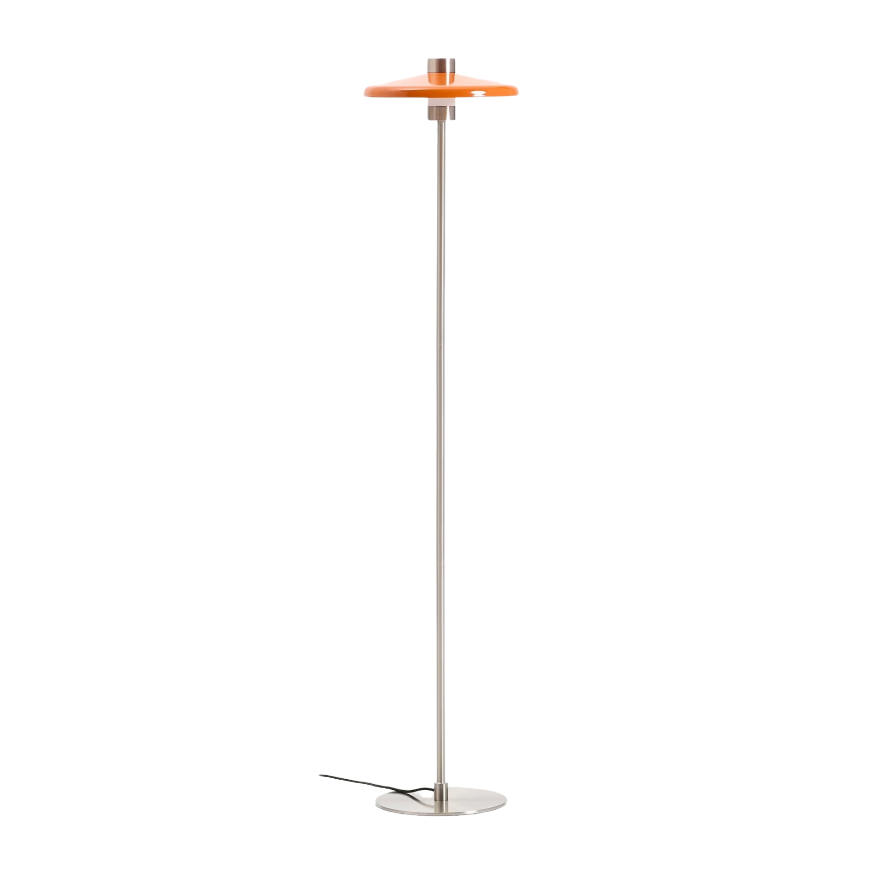 NUVIRA Floor Lamp Orange with Silver Base