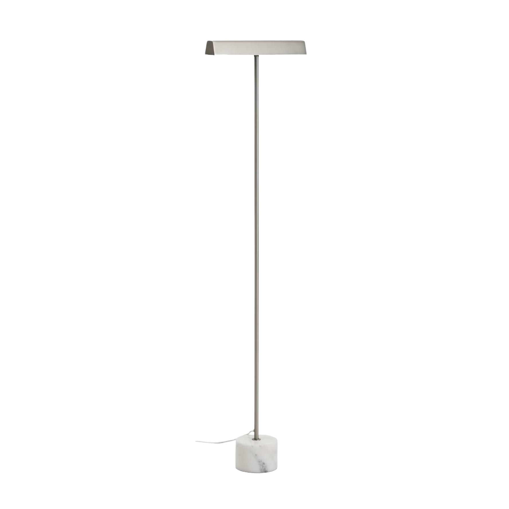LYNOR floor lamp silver with a white marble base