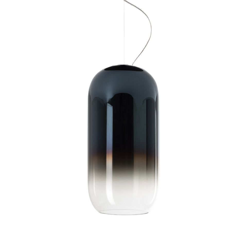 GOPLE Pendant Lamp in Blue with Silver Finish