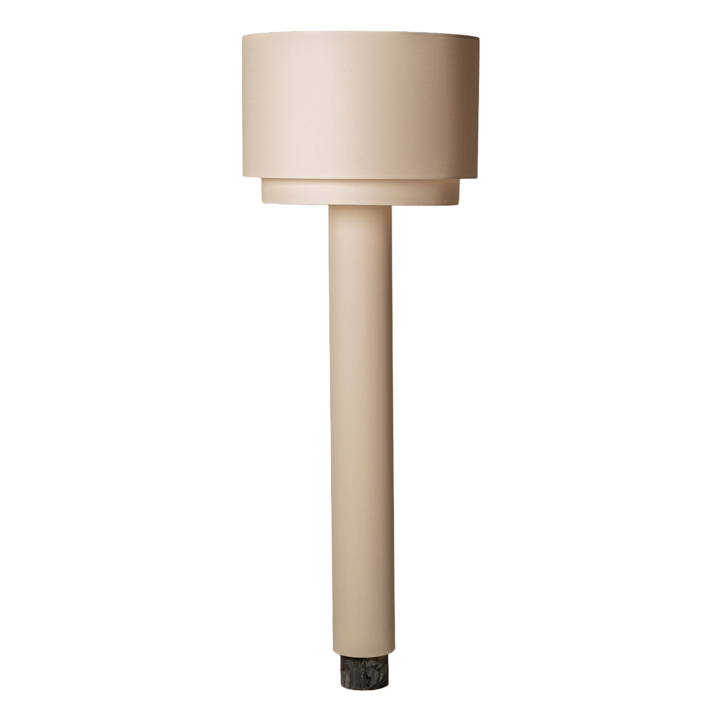 Stehlampe KOLUMNO beige mit schwarzem Marmor