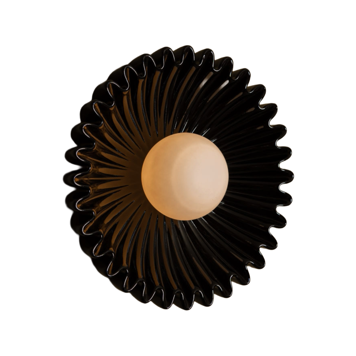 Wandlampe aus Keramik OSTRO schwarz