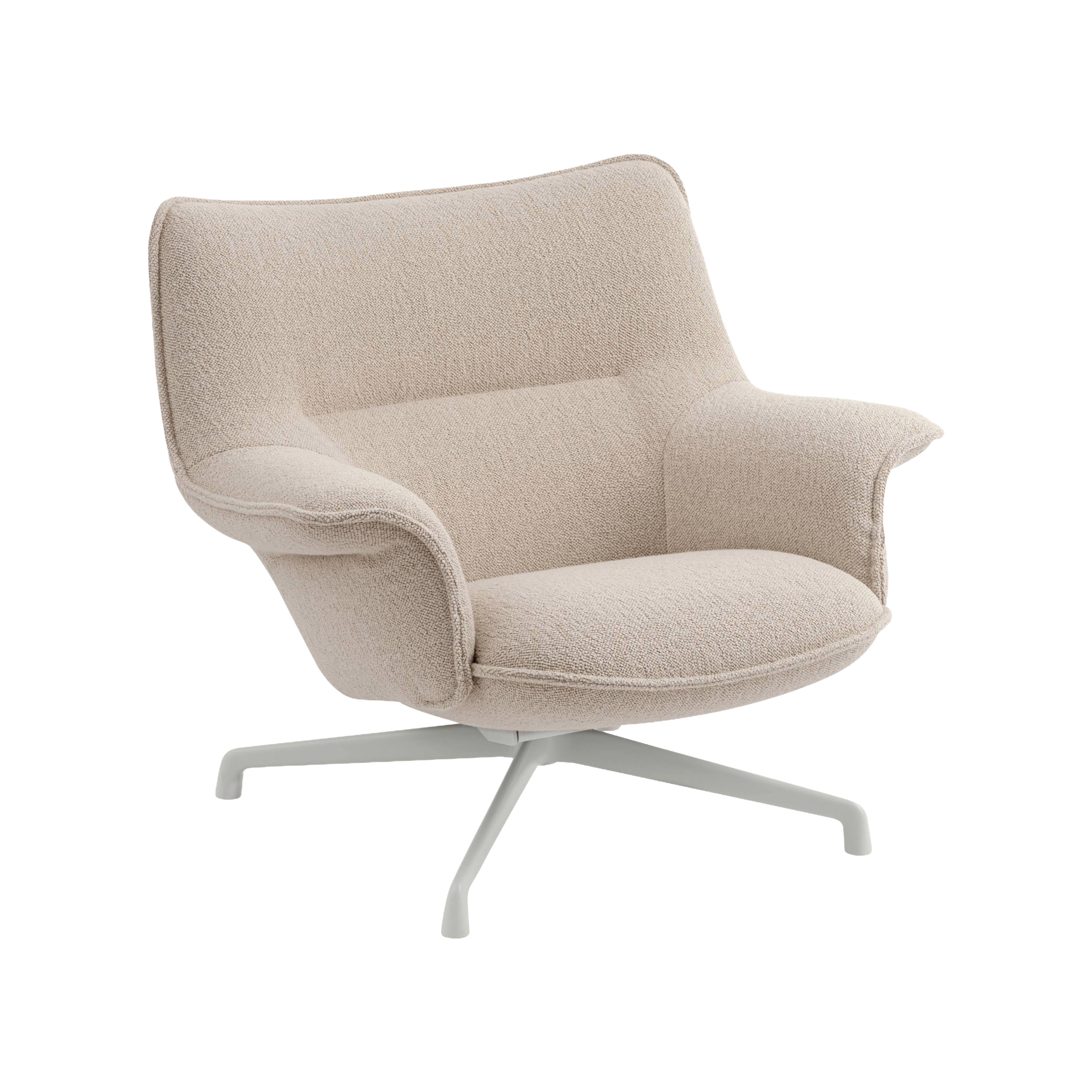 Draaistoel DOZE beige met lichtgrijze basis