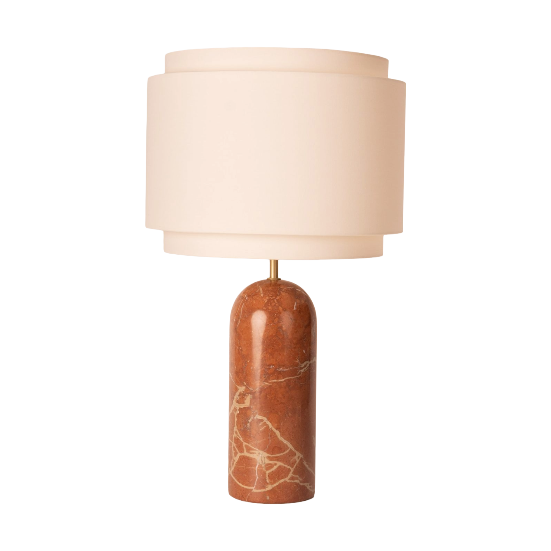 Tischlampe PURA DOUBLE roter Marmor