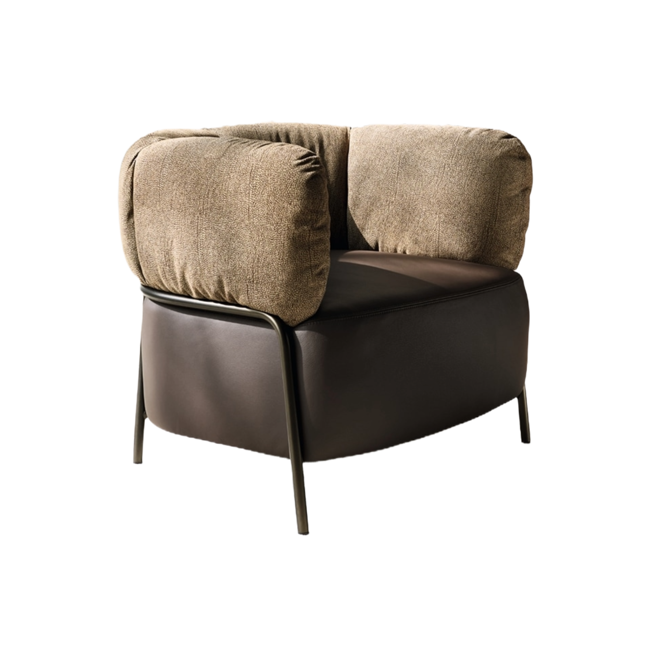 Fotel QUADROTTA brązowa podstawa – Calligaris