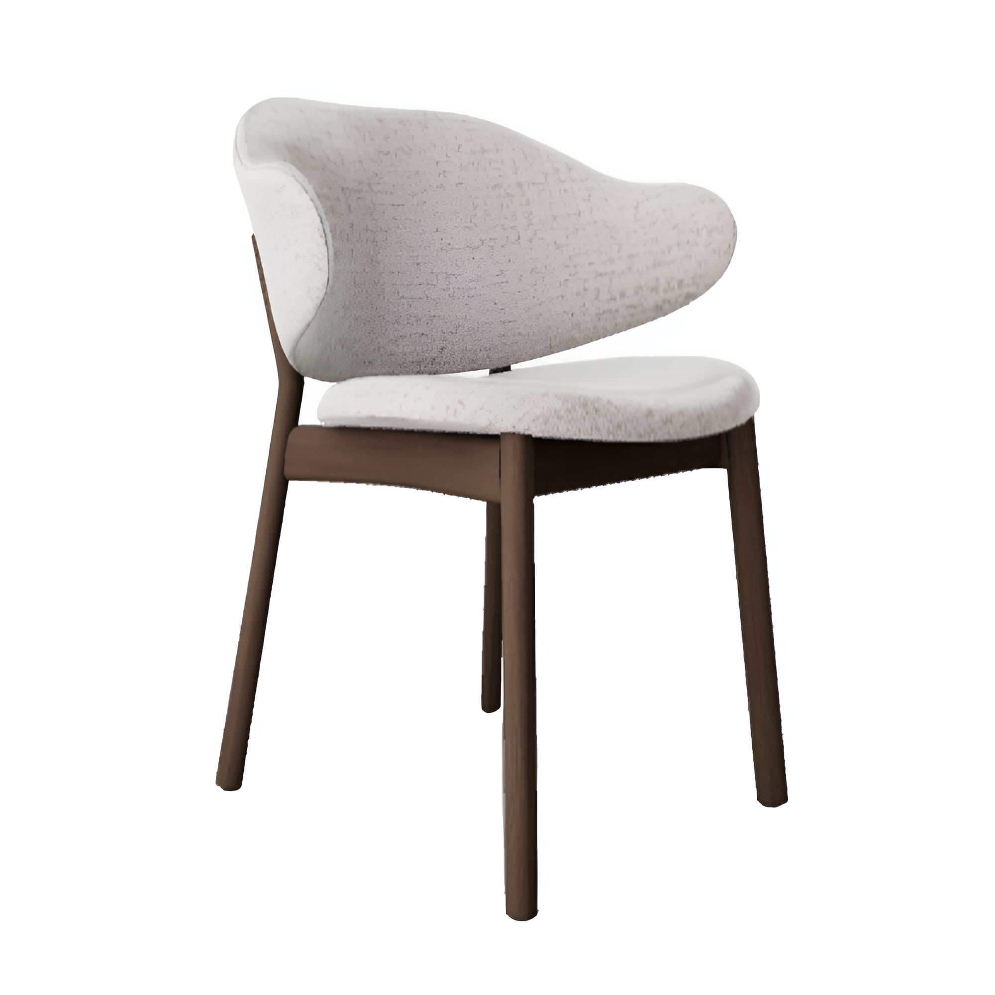 Krzesło HOLLY tapicerowane z ciemną drewnianą podstawą – Calligaris