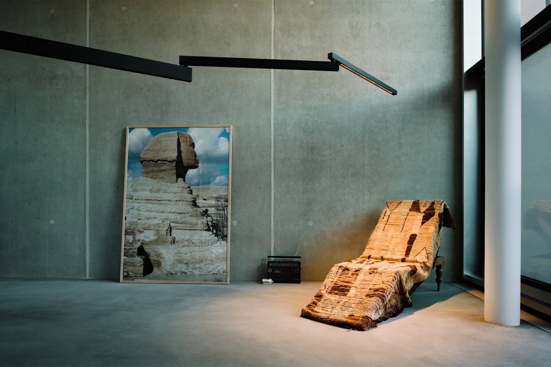 Wandleuchte mit Arm BLACK FLAG schwarz