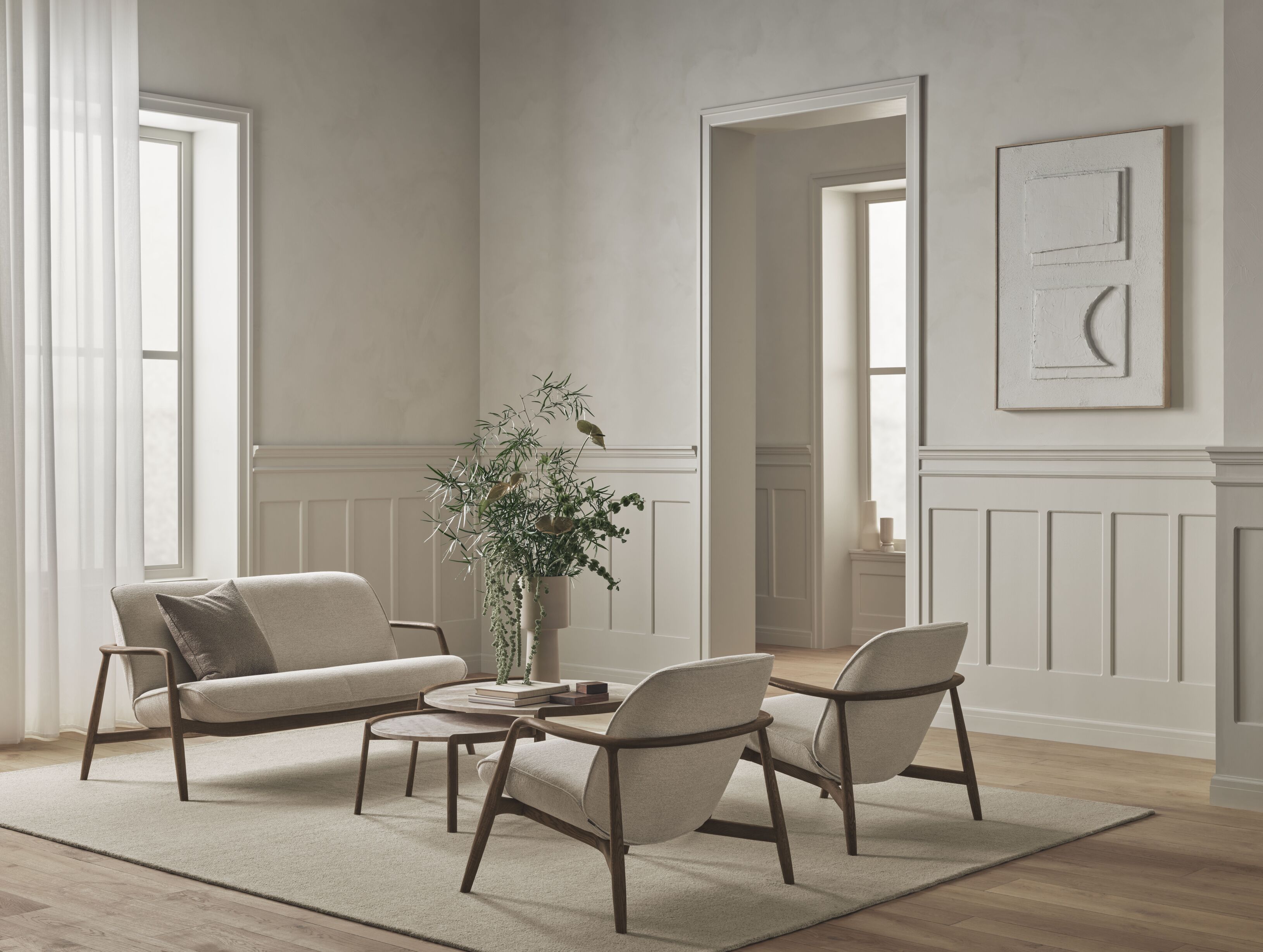 Vloerkleed NATURA crème