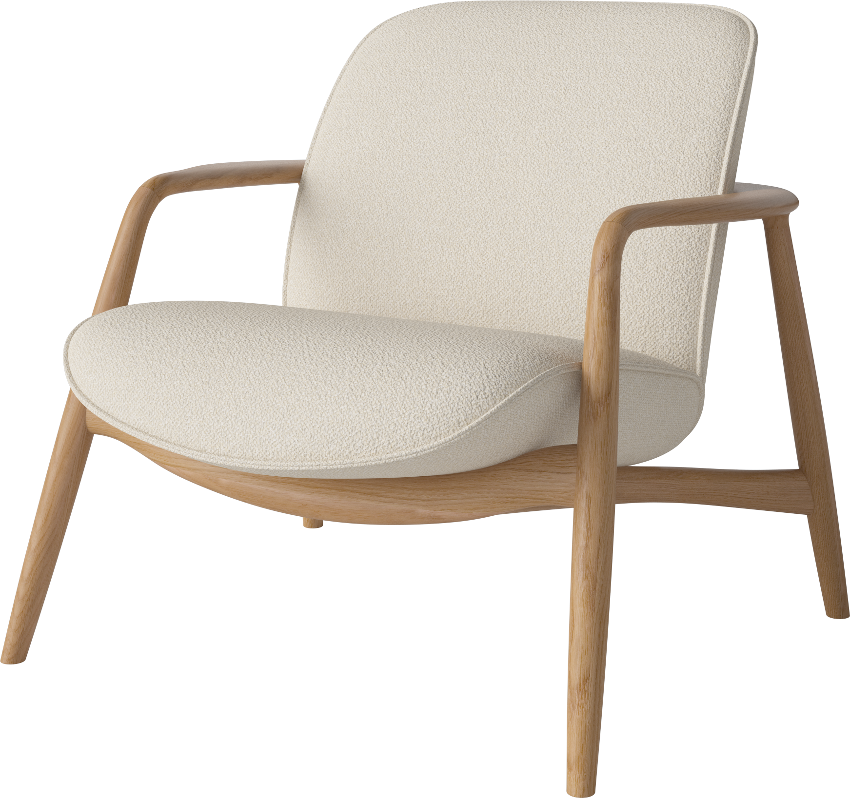 Bowie armchair base of oak wood