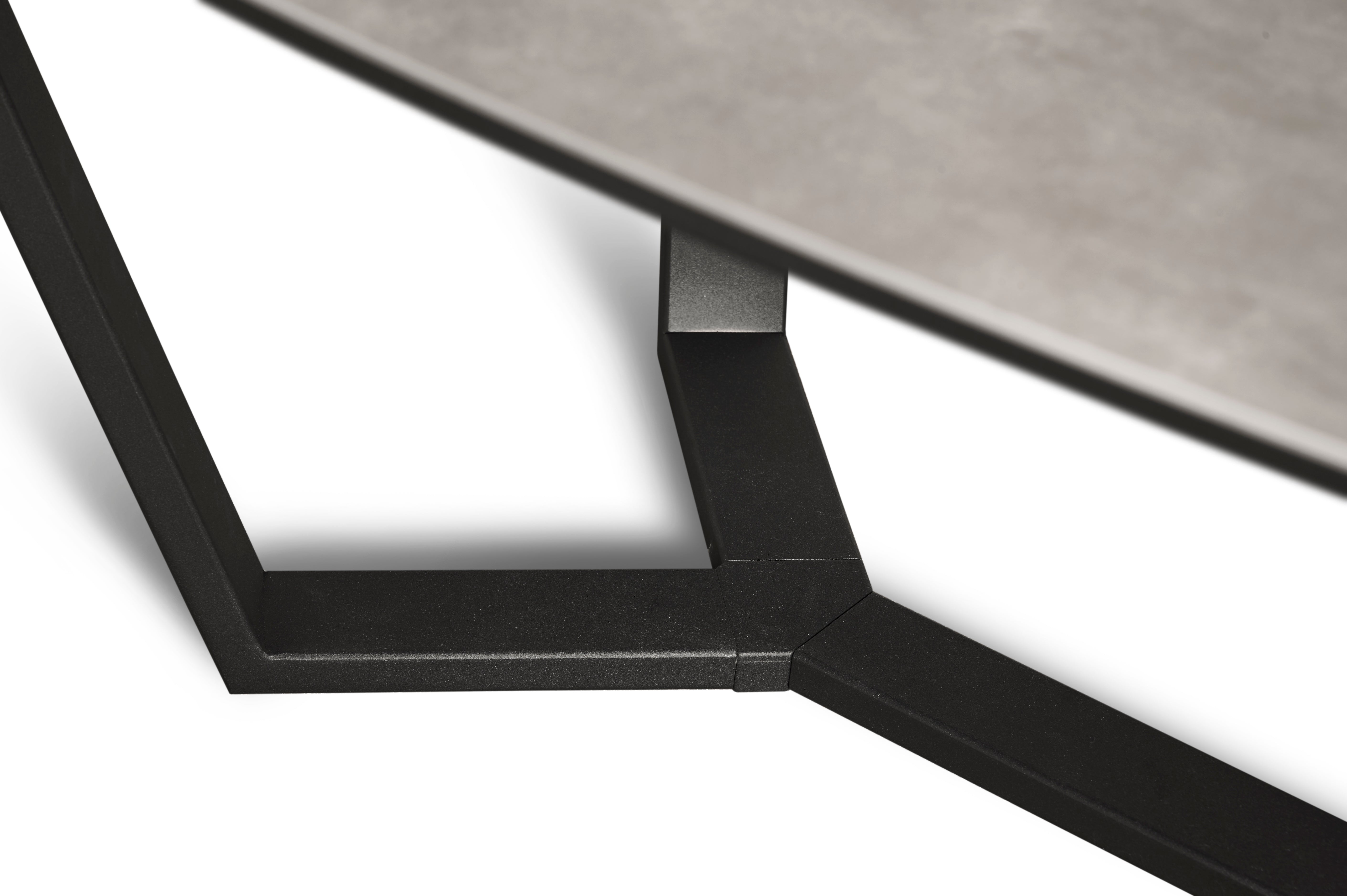 Stolik kawowy BRAGA spiek kwarcowy – metal, Nordic Line