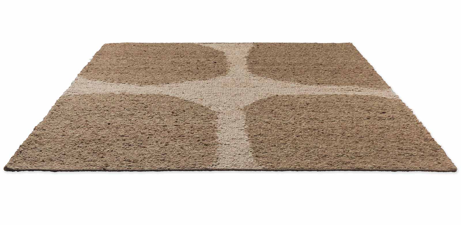 Vloerkleed CRAFT FUNDAMENT crèmekleurig met beige