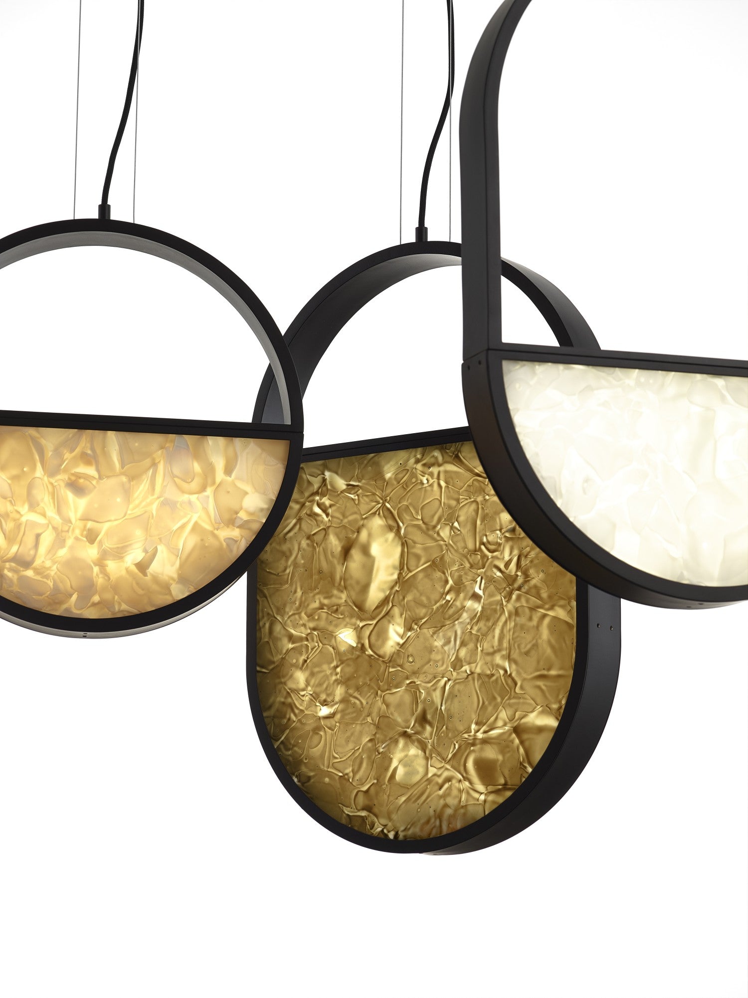 Hanglamp GEOMETRISCHE OVAAL 1/3 glas glanzend Brokisglass