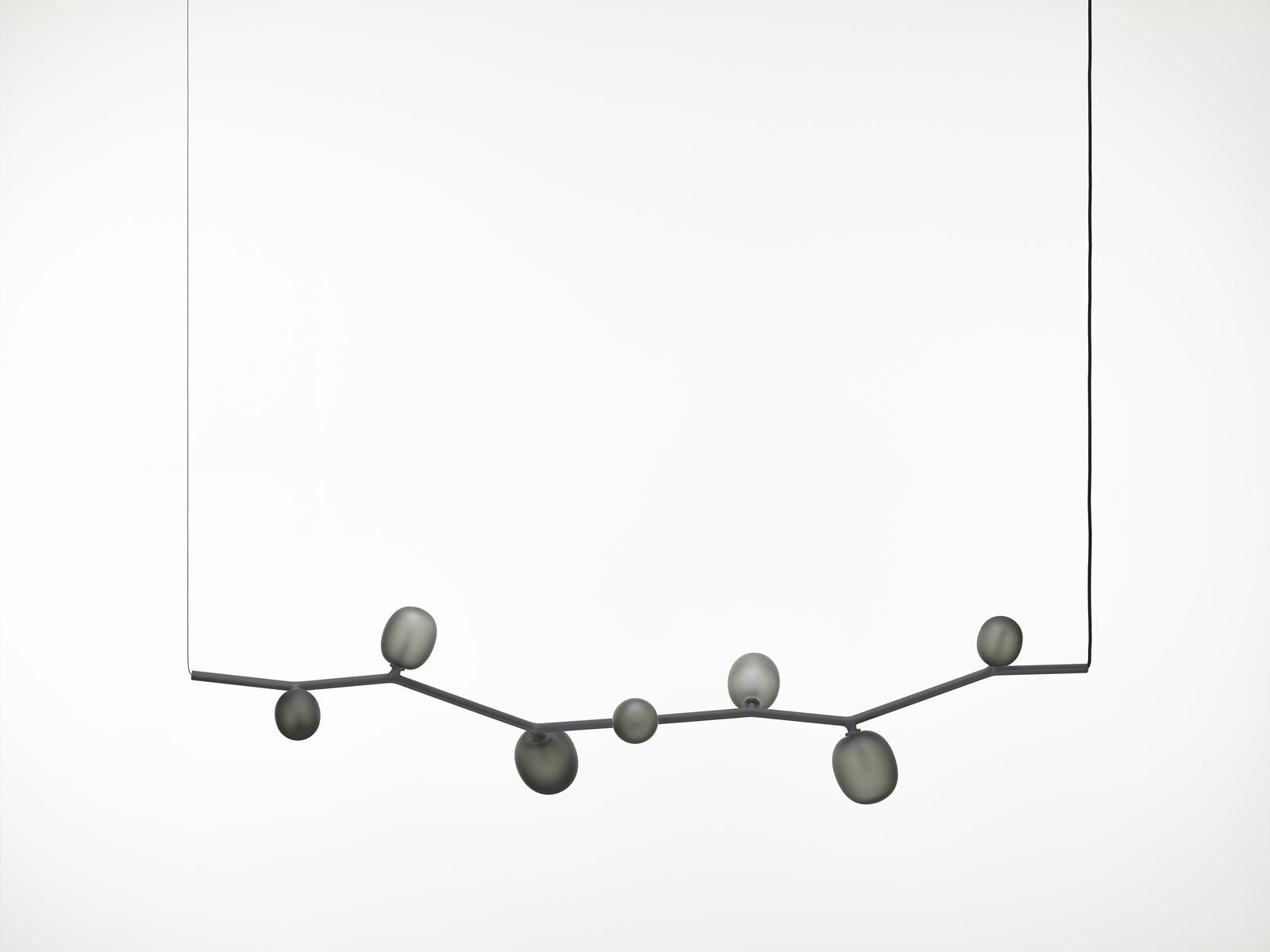 Efeu -Hanglampe - horizontales mattes Glas