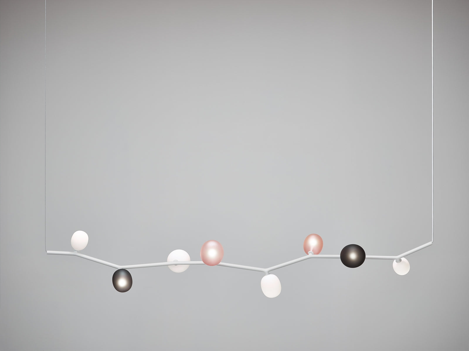 Efeu -Hanglampe - horizontales mattes Glas