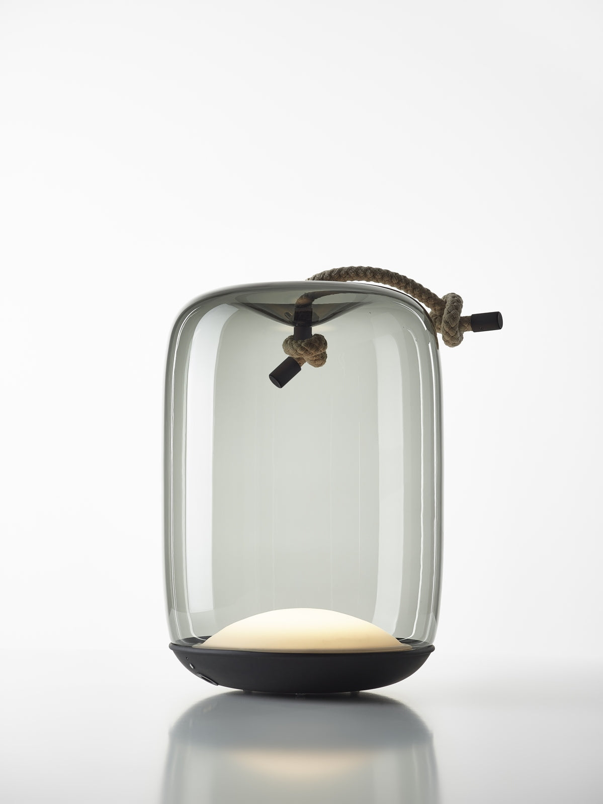 Draagbare lamp KNOT BATTERY - CILINDRO glas