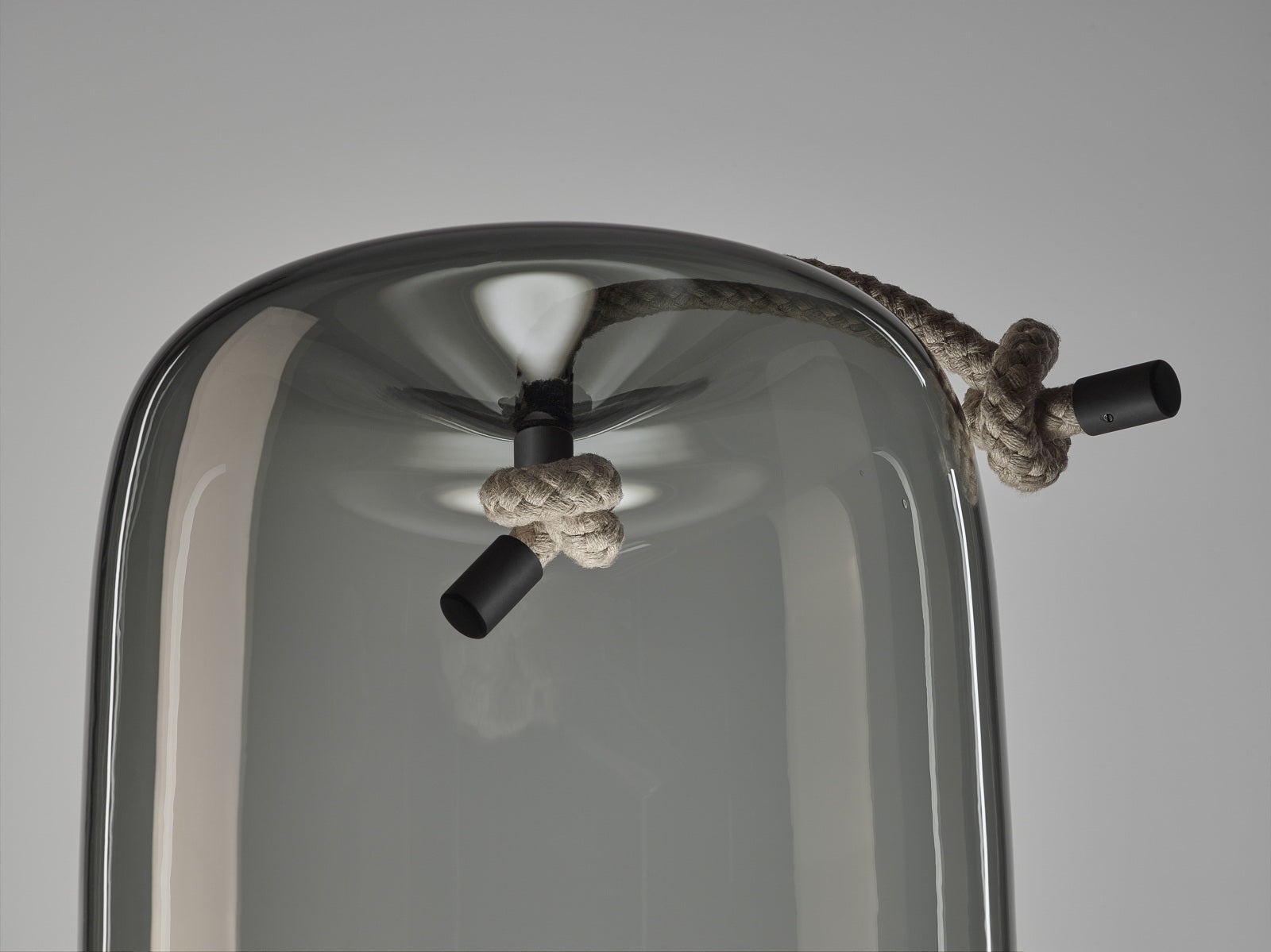 Draagbare lamp KNOT BATTERY - CILINDRO glas