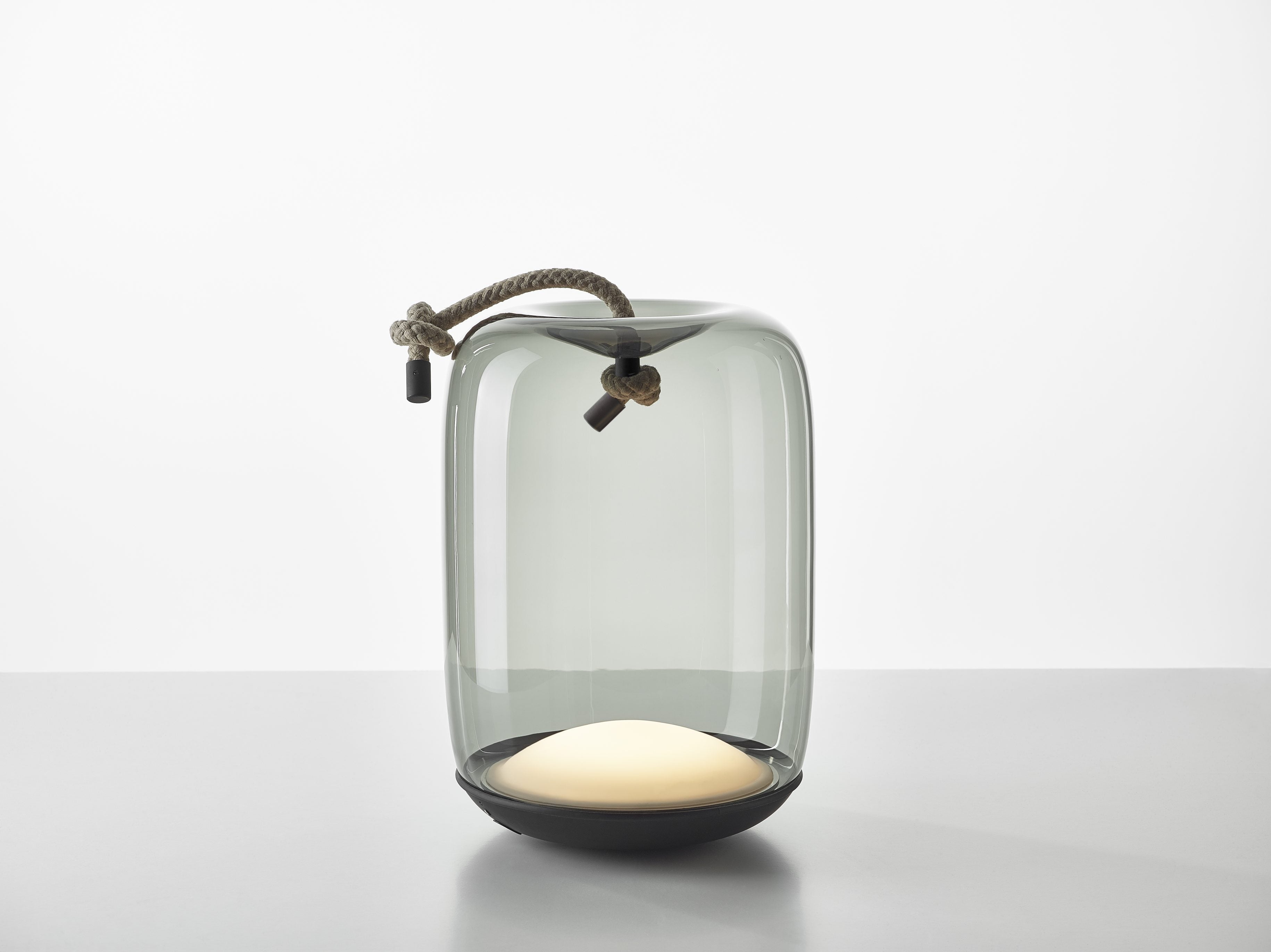 Draagbare lamp KNOT BATTERY - CILINDRO glas