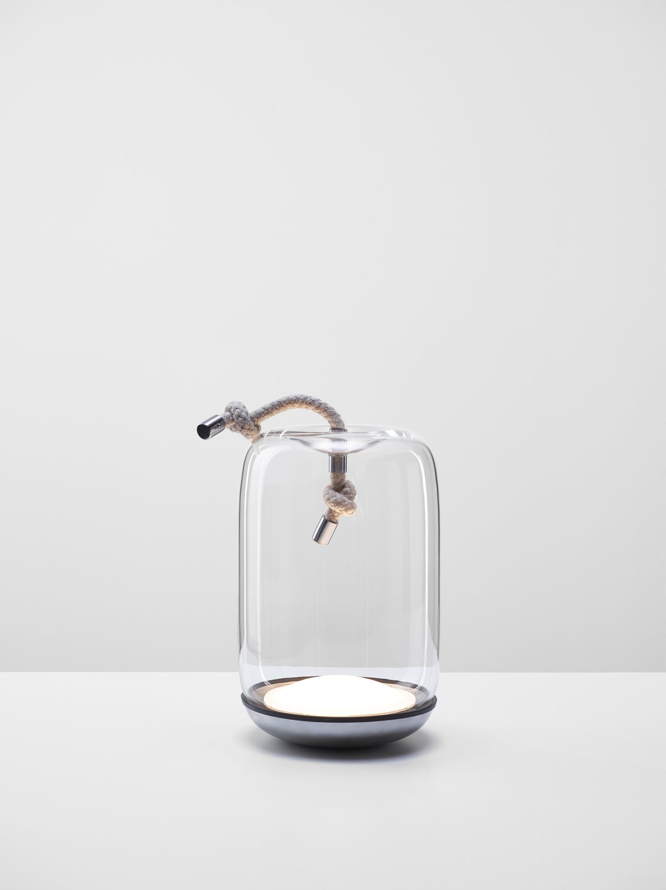 Draagbare lamp KNOT BATTERY - CILINDRO glas