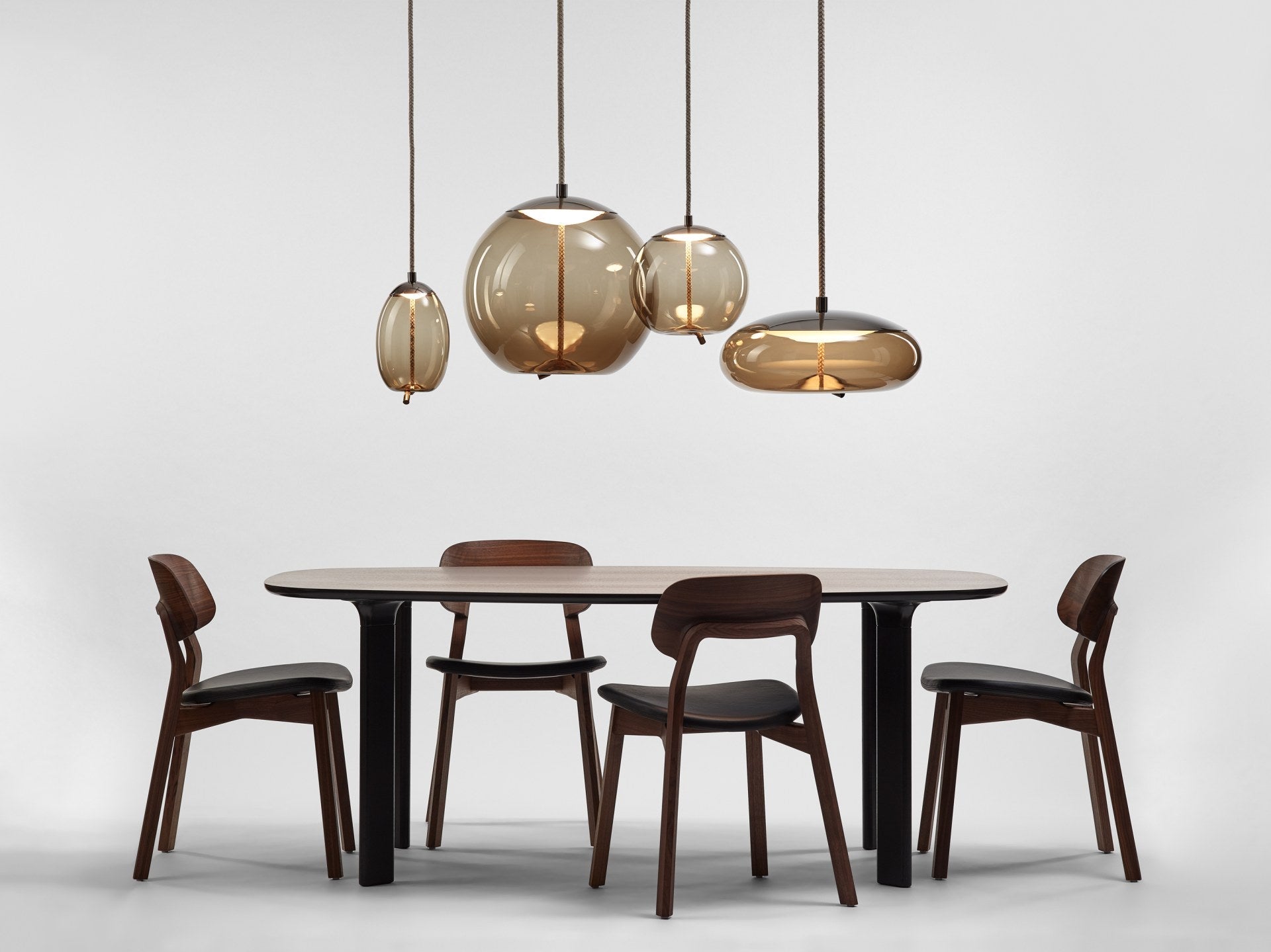 Hanglamp KNOT - UOVO glazen