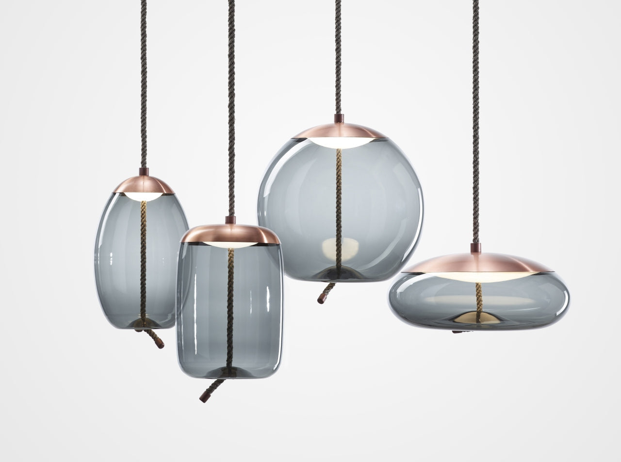 Hanglamp KNOT - UOVO glazen