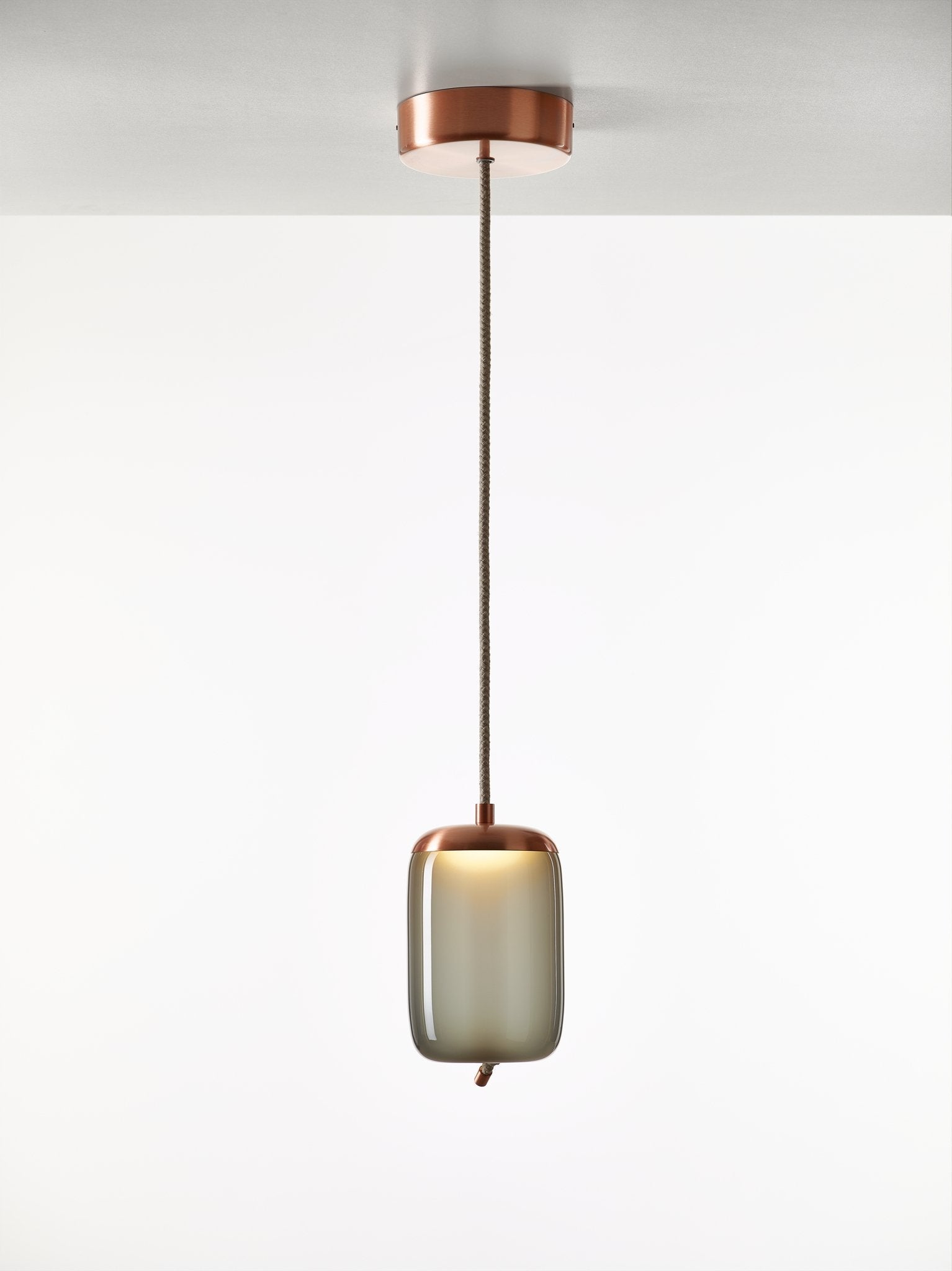 Lampa wisząca KNOT SMALL - CILINDRO szklana z oświetleniem LED