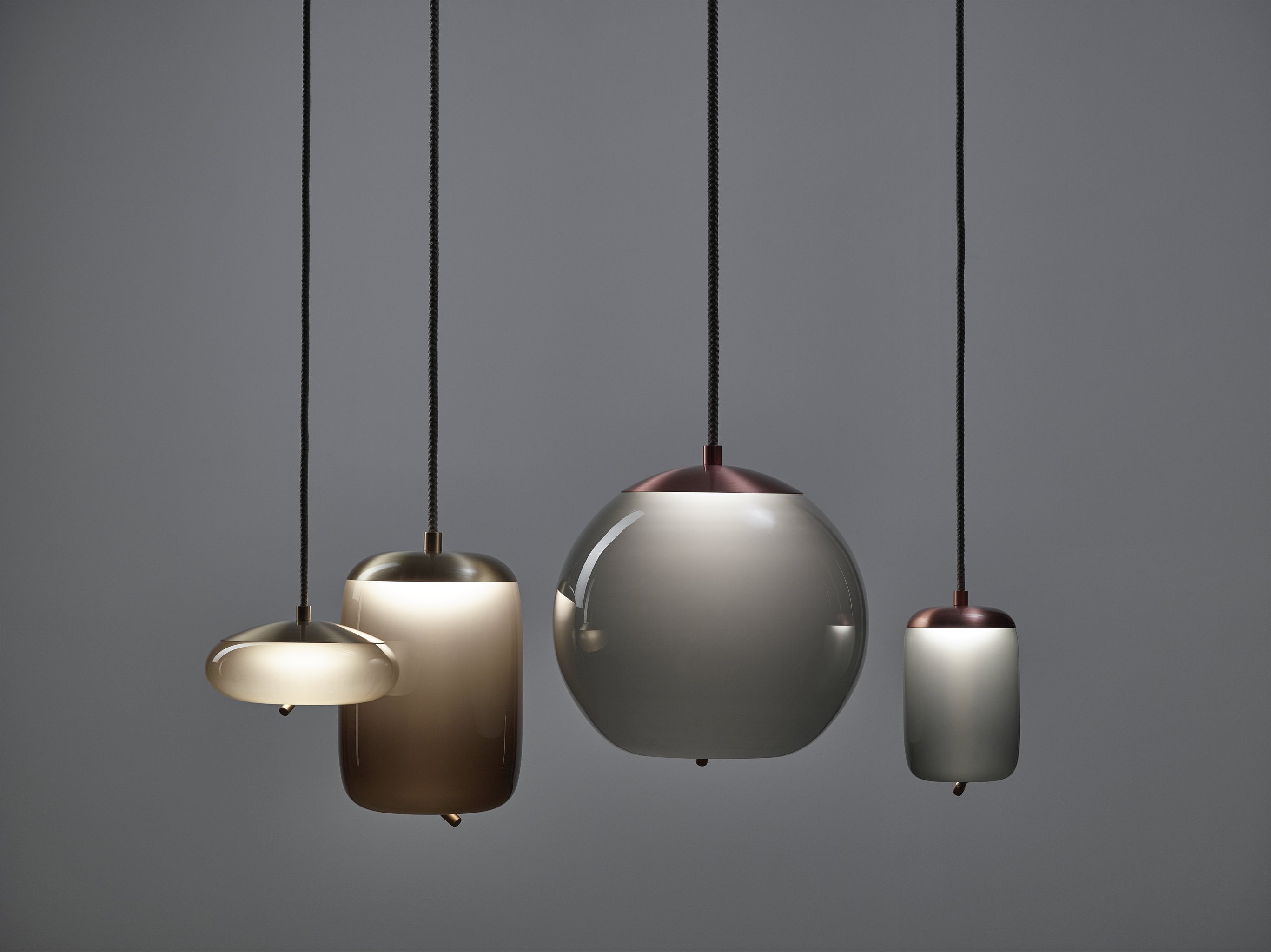 Lampa wisząca KNOT SMALL - CILINDRO szklana – szkło i metal