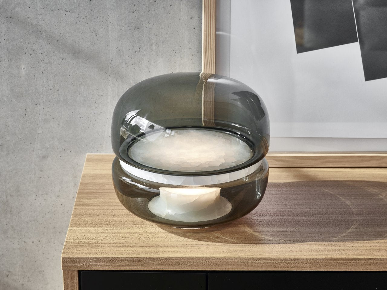 Lampa stołowa MACARON MINI dmuchane szkło z onyksem, marka Brokis