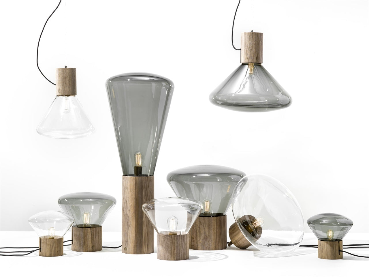 Muffin hanging lamp inflatable glass