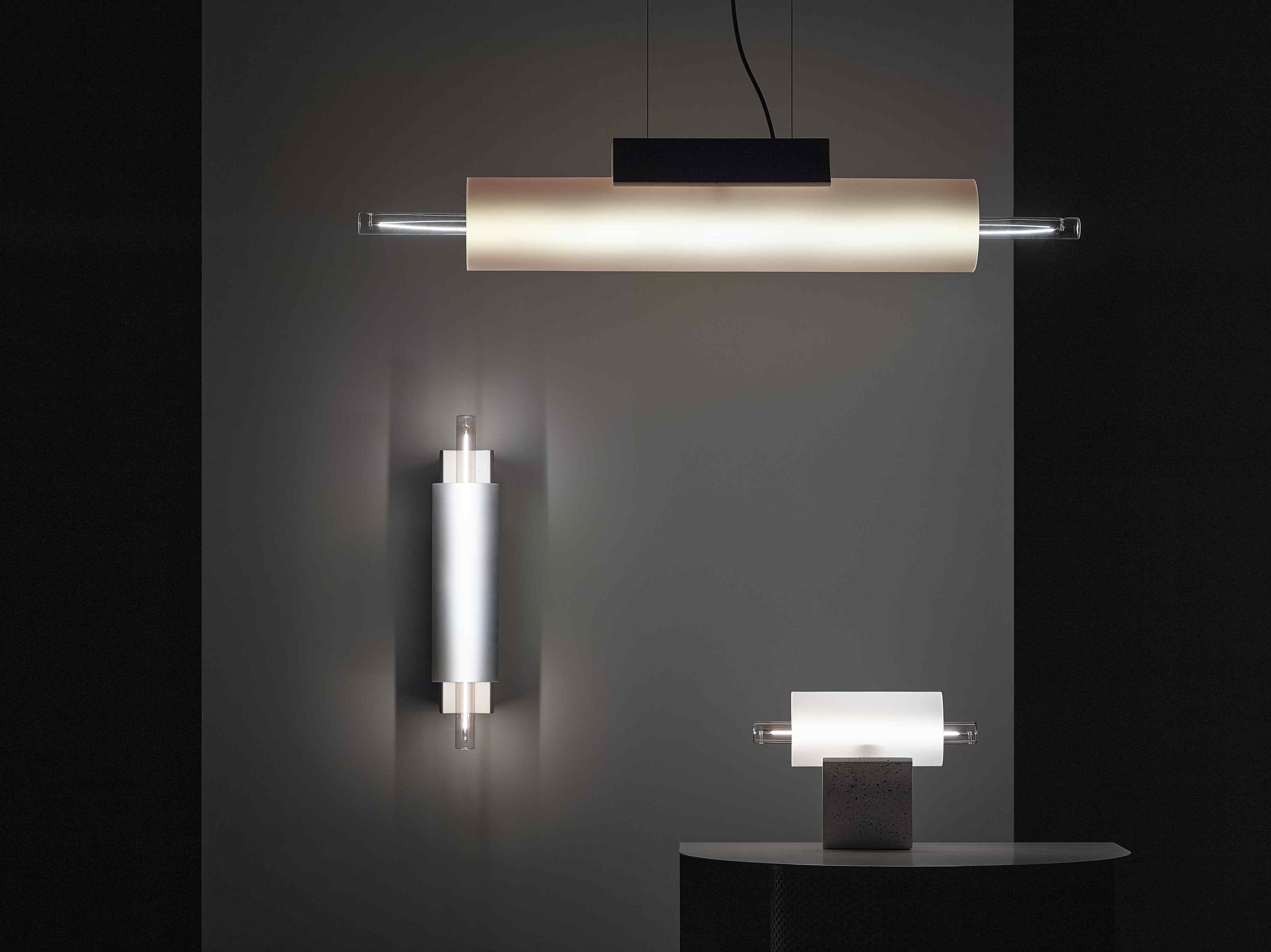 Overlay concrete hanging lamp