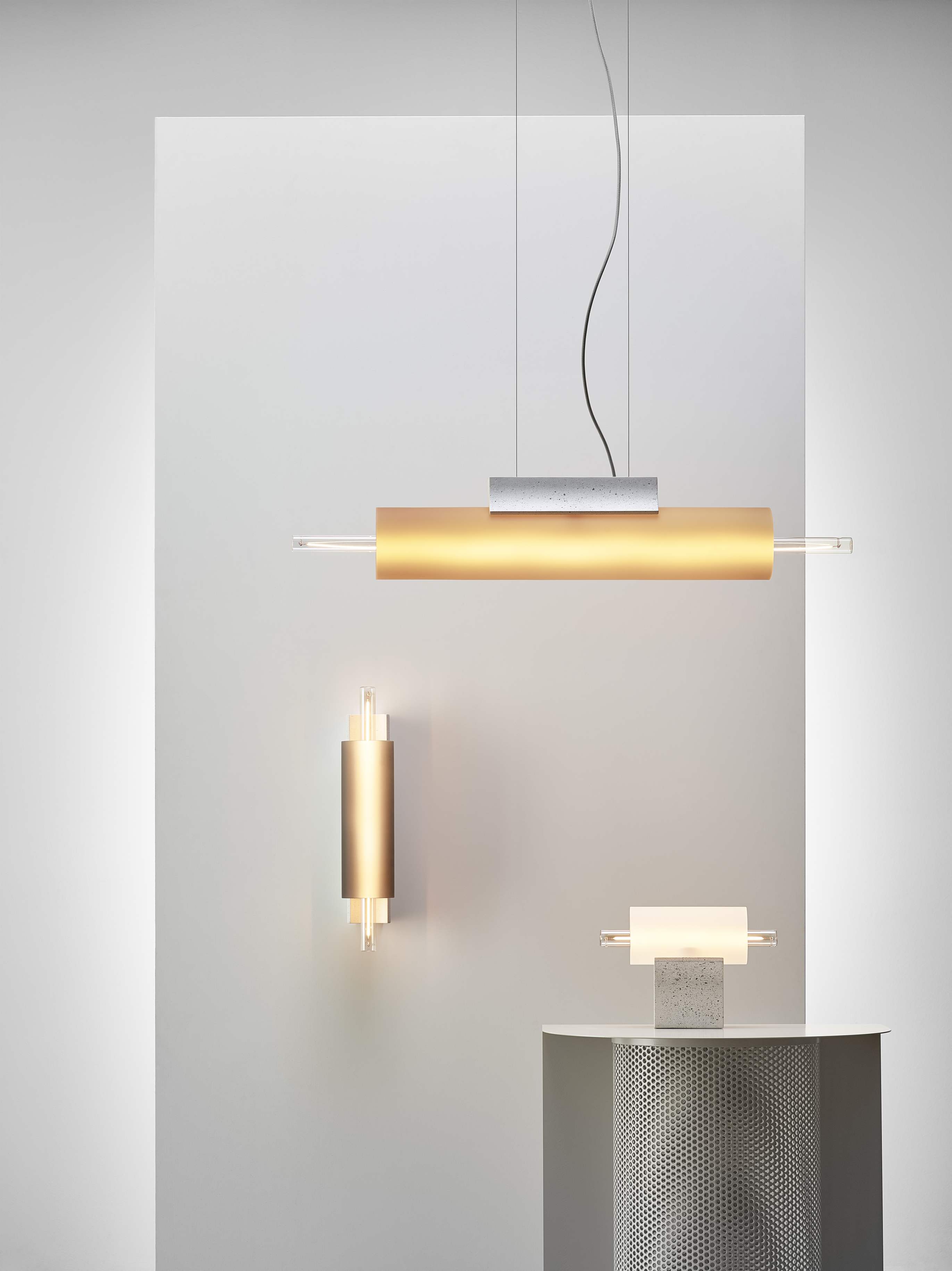 Lampa stołowa OVERLAY beton – szkło, Brokis