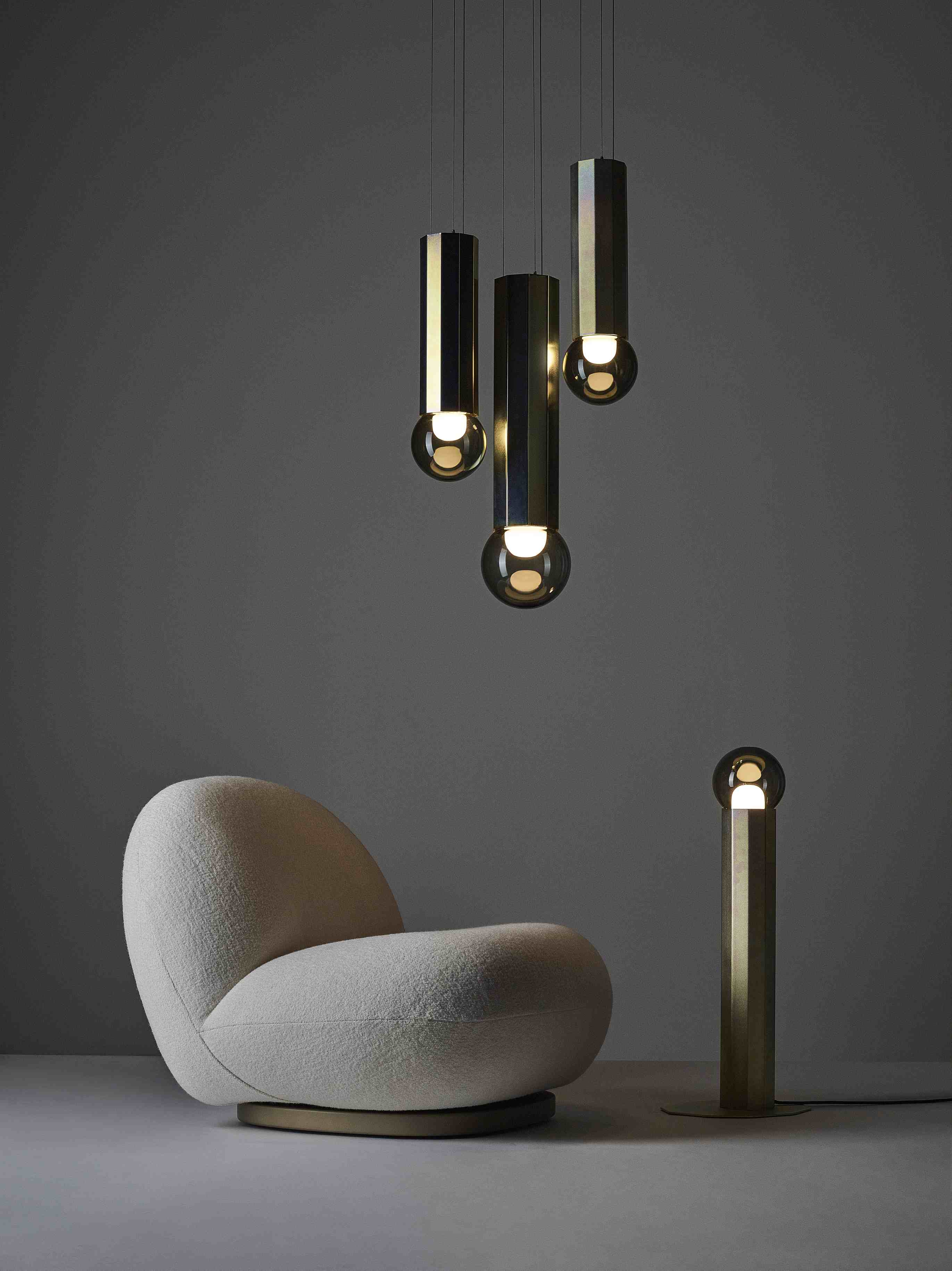 Vloerlamp PRISMA metalen armatuur