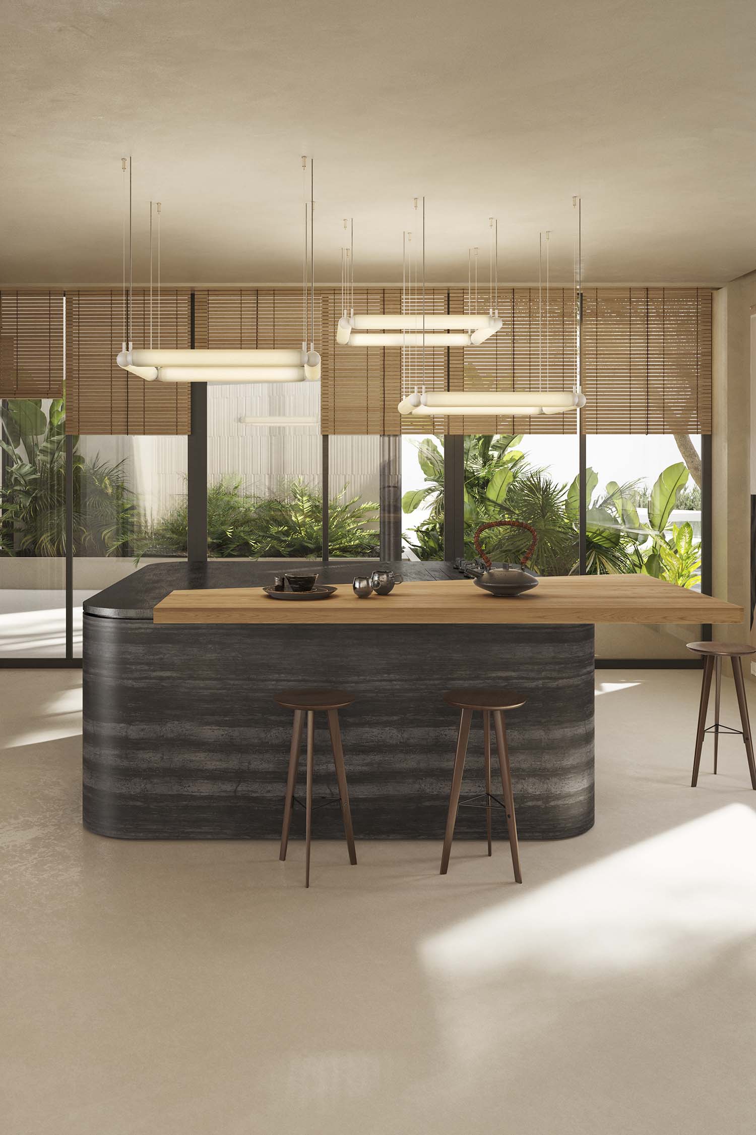 Lampa wisząca PURO CONTOUR - SQUARE szkło matowe – styl minimalistyczny