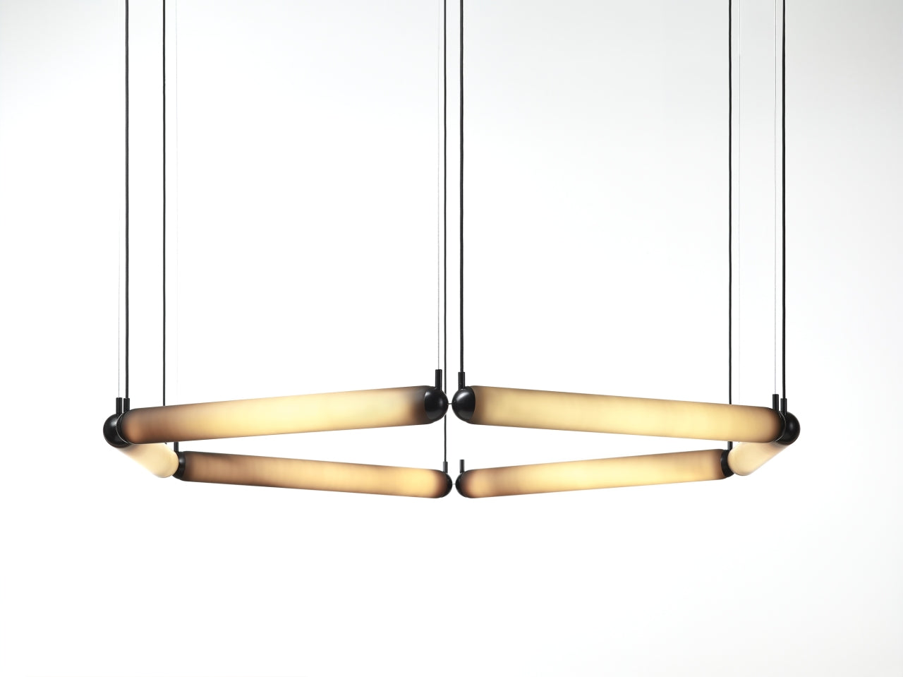Lampa wisząca PURO CONTOUR - HEXAGON szkło matowe – styl minimalistyczny