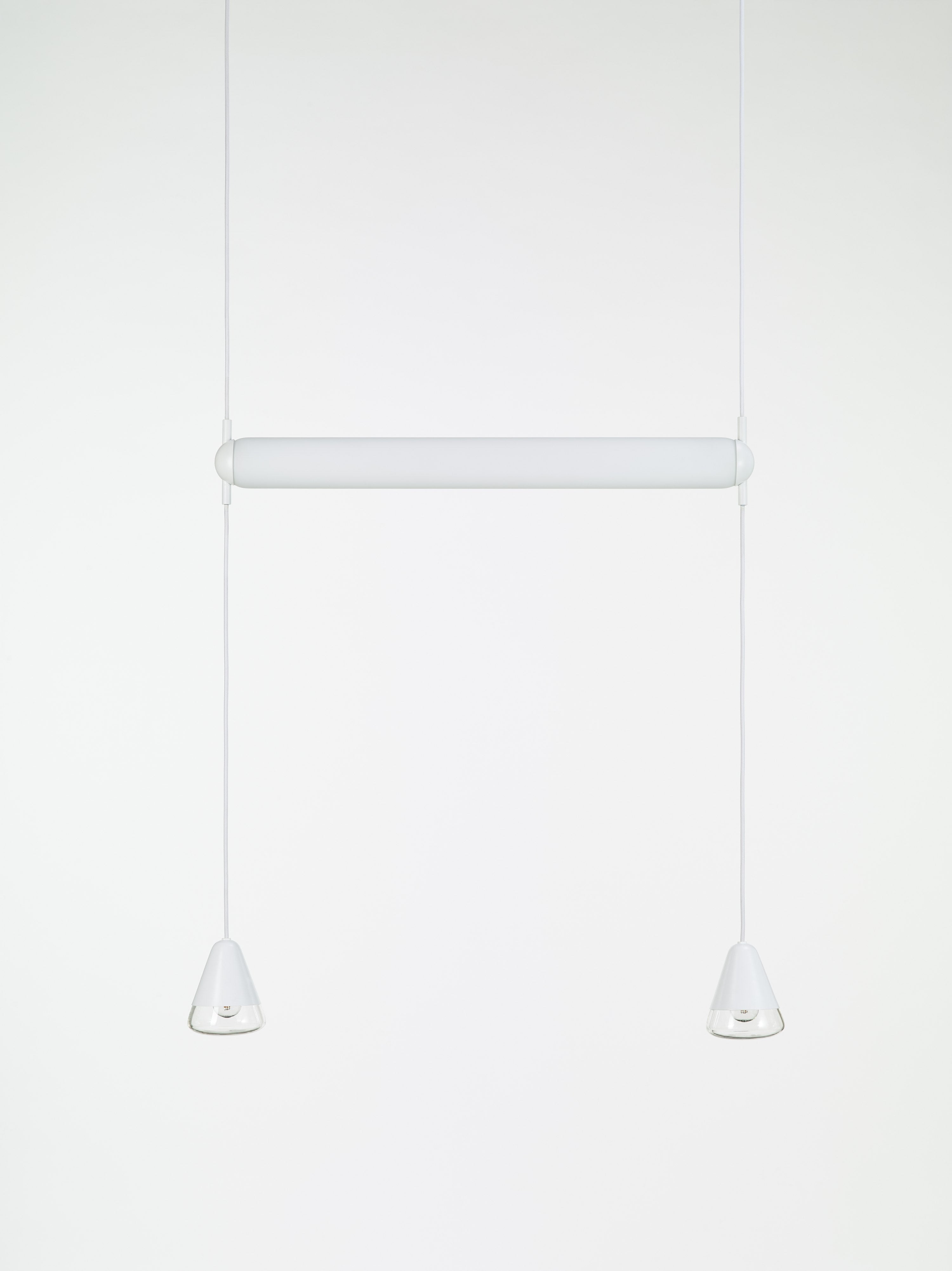 Lampa wisząca PURO SINGLE - HORIZONTAL szkło matowe – styl minimalistyczny