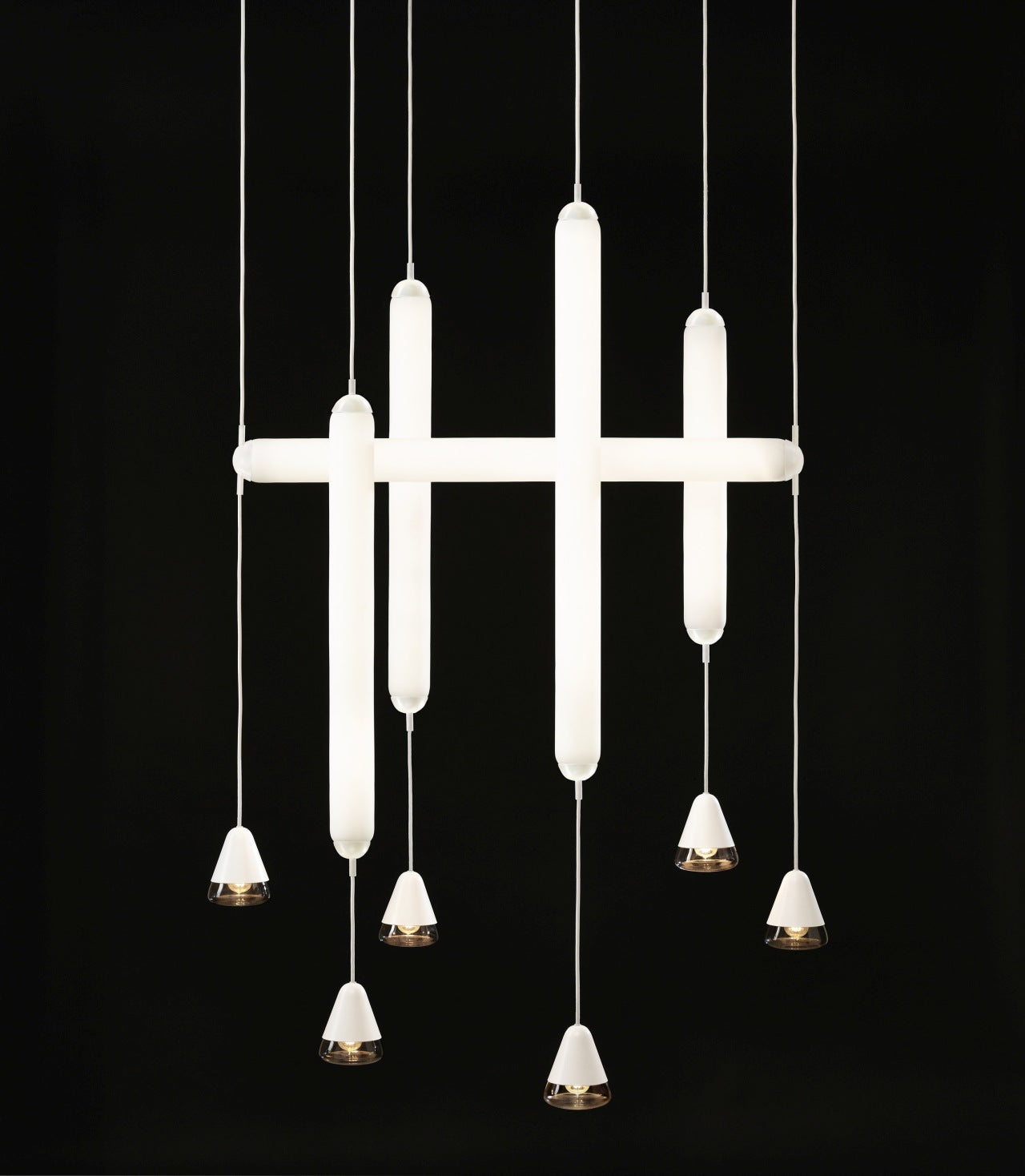 Lampa wisząca PURO SINGLE - HORIZONTAL szkło matowe, marka Brokis