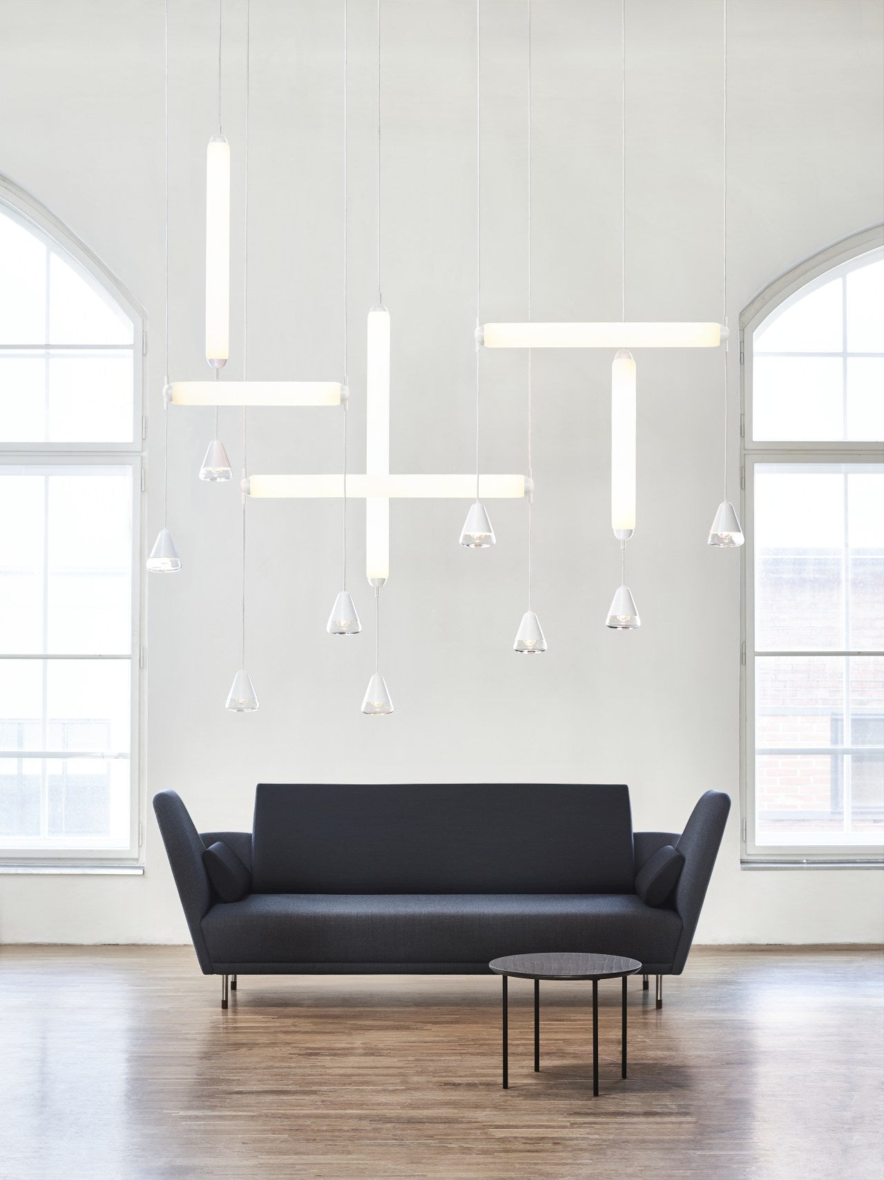 Lampa wisząca PURO SINGLE - HORIZONTAL szkło matowe – Brokis