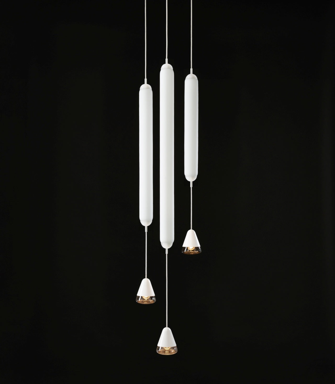 Lampa wisząca PURO SINGLE - VERTICAL szkło matowe – styl minimalistyczny