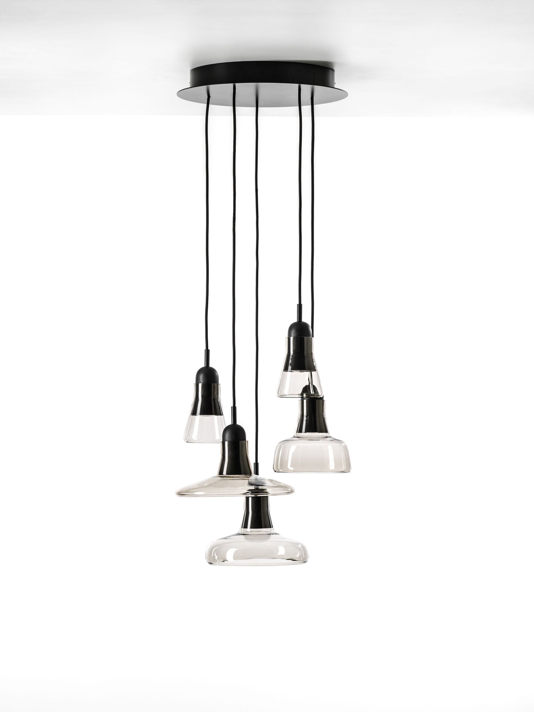 Hanglamp SHADOWS - SET RING glas glanzend