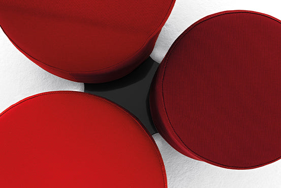 Puf B.TRI gestoffeerd