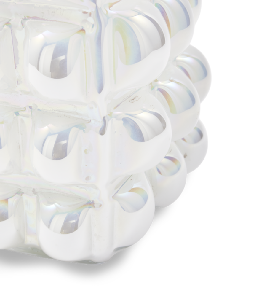 BUBBLE Vase weiß glänzend