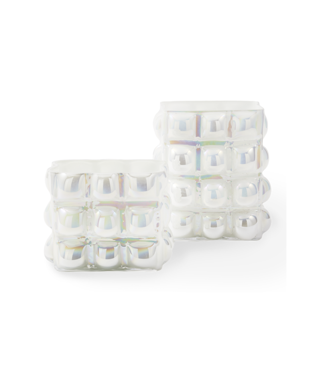 BUBBLE Vase weiß glänzend