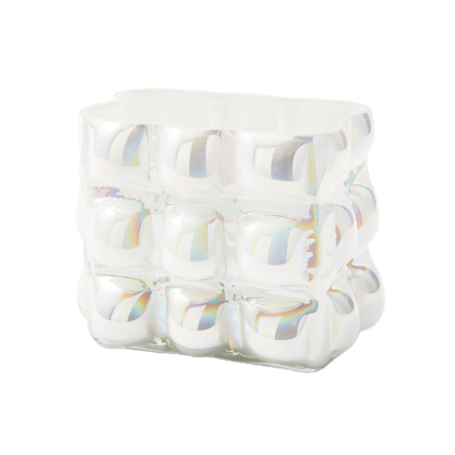 BUBBLE Vase weiß glänzend