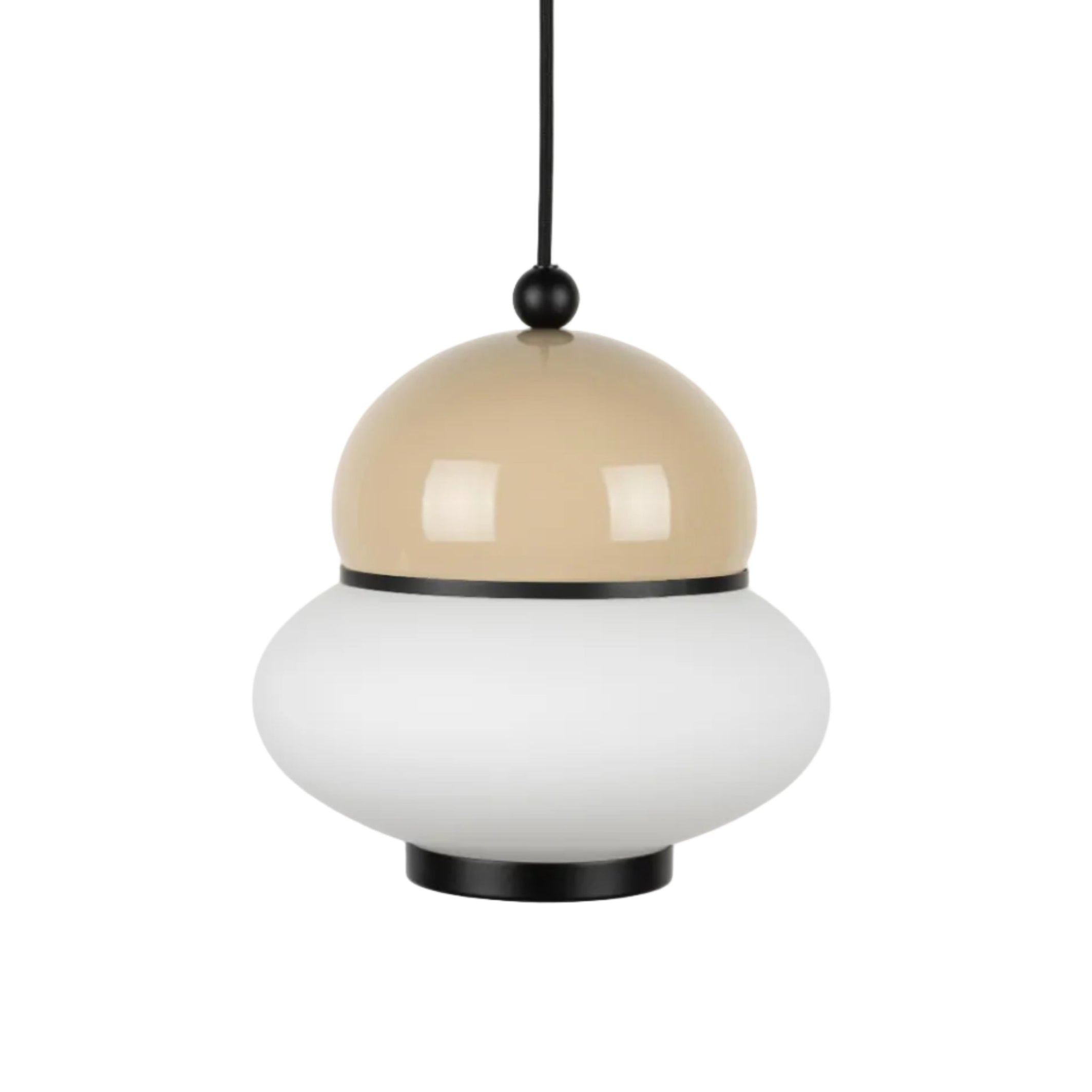 Hanglamp BUMBLE beige met zwarte afwerking