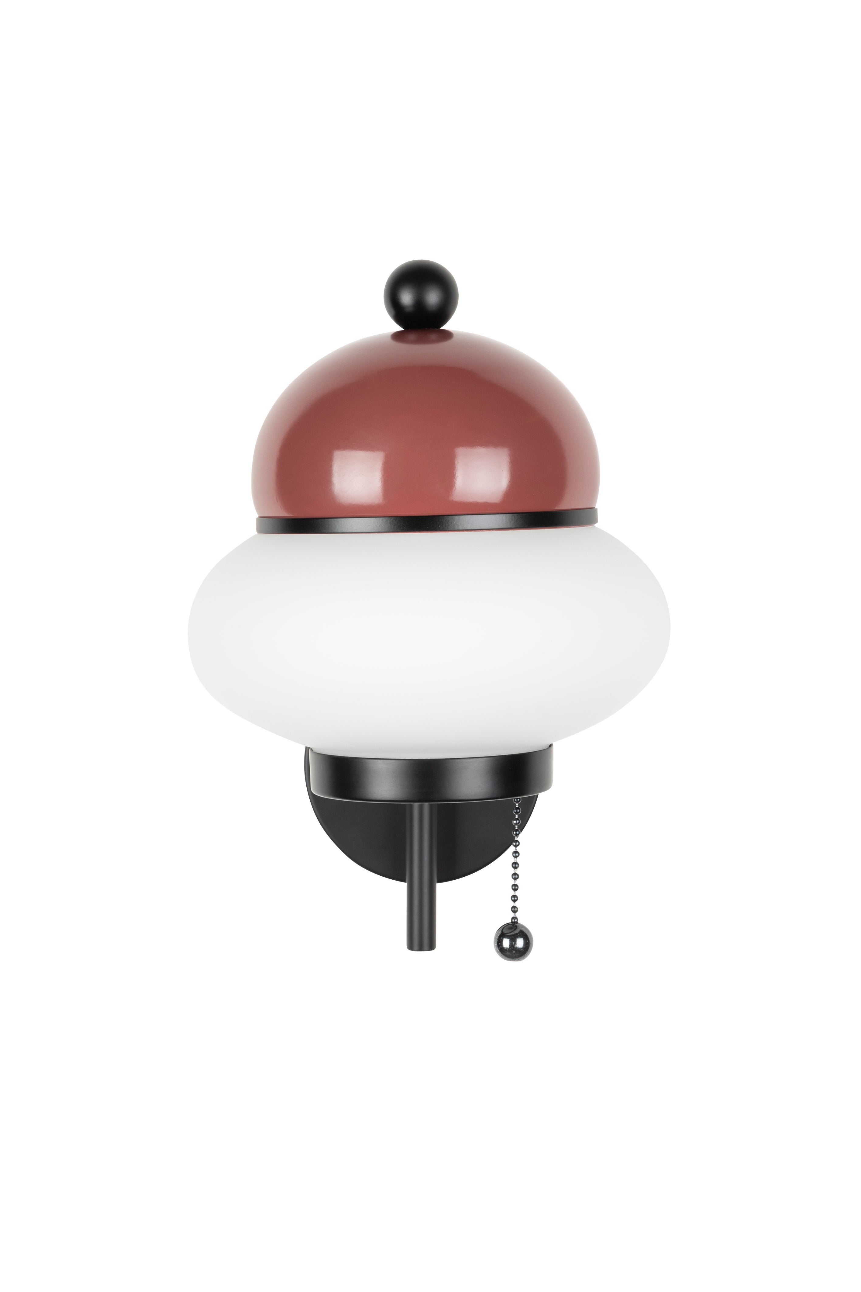 Kinkiet BUMBLE bordeaux met zwarte afwerking
