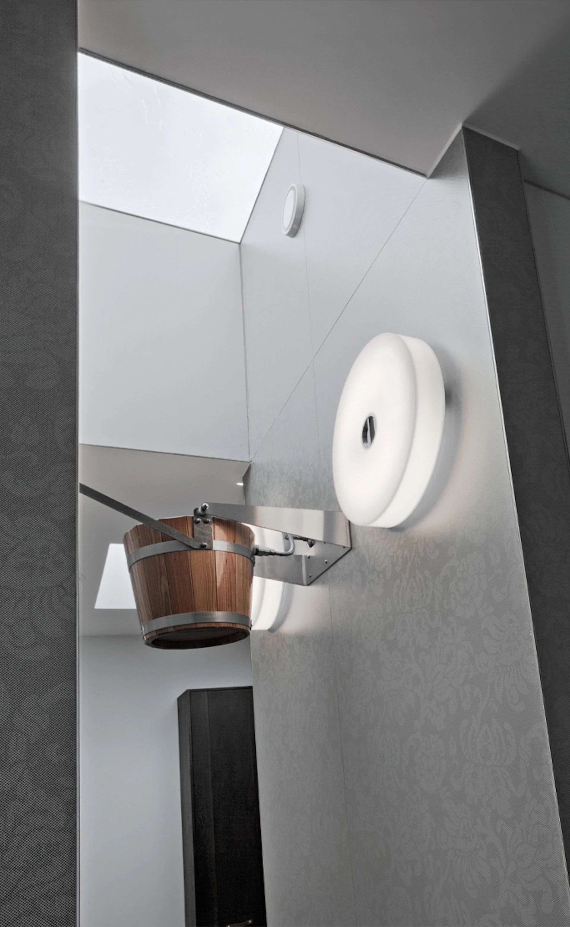 Plafond BUTTON opaalglas