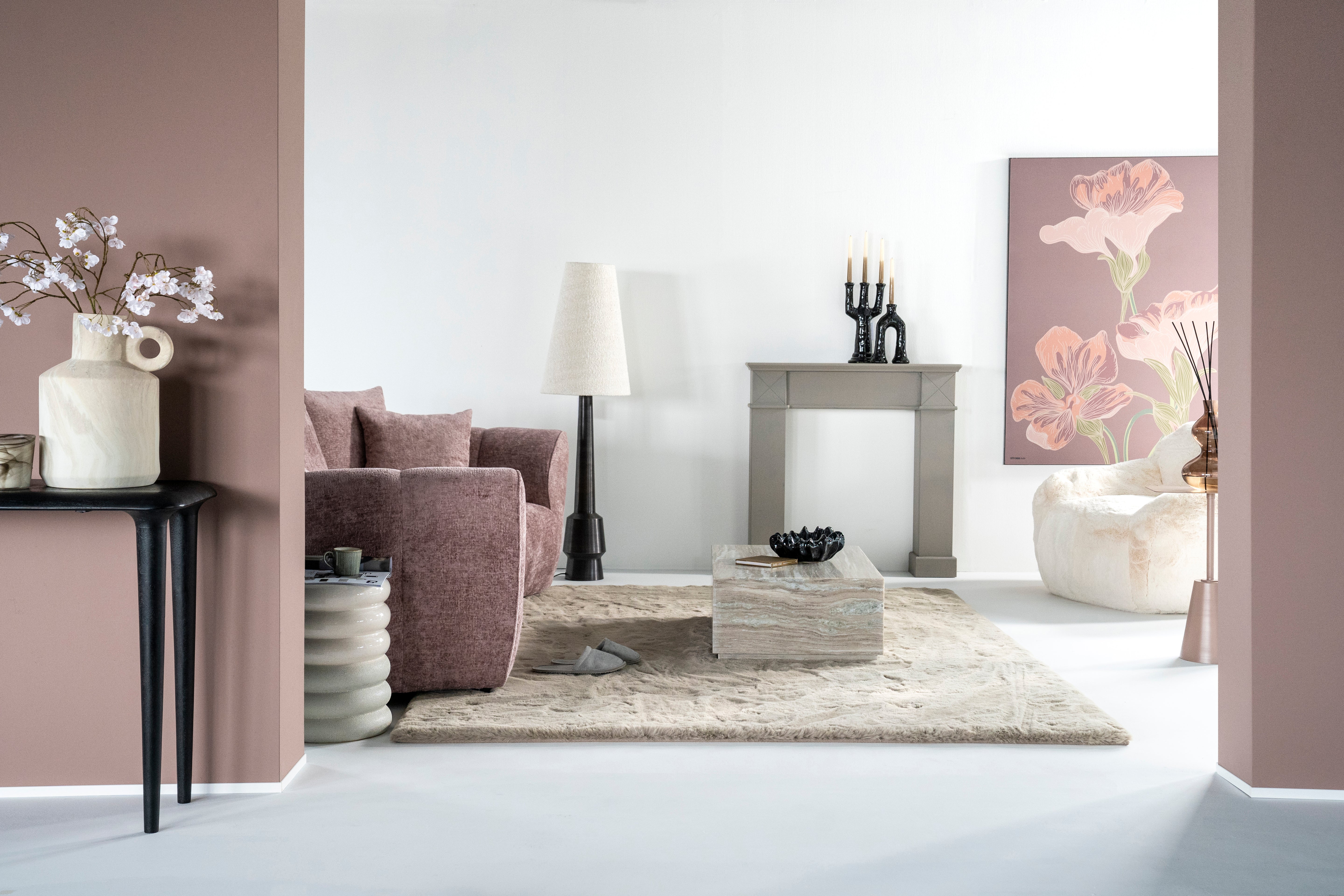 Teppich ZENA beige mit langem Flor